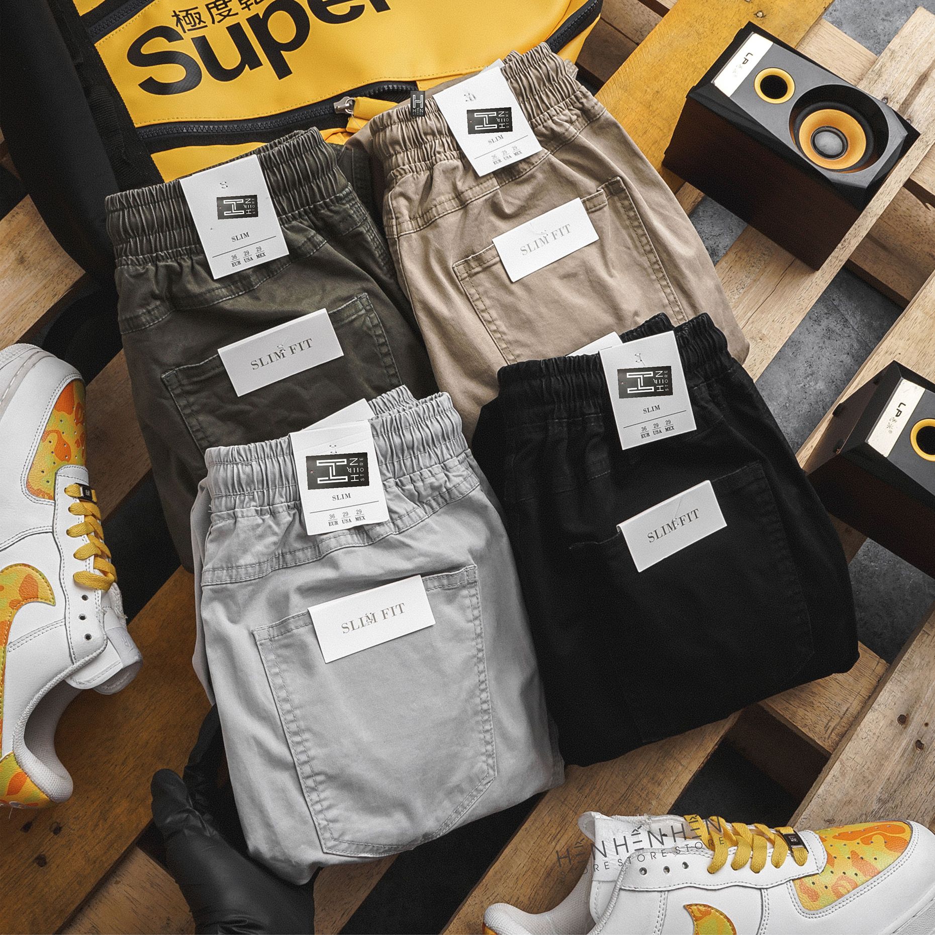 Quần jogger kaki Zar.a 4M new
