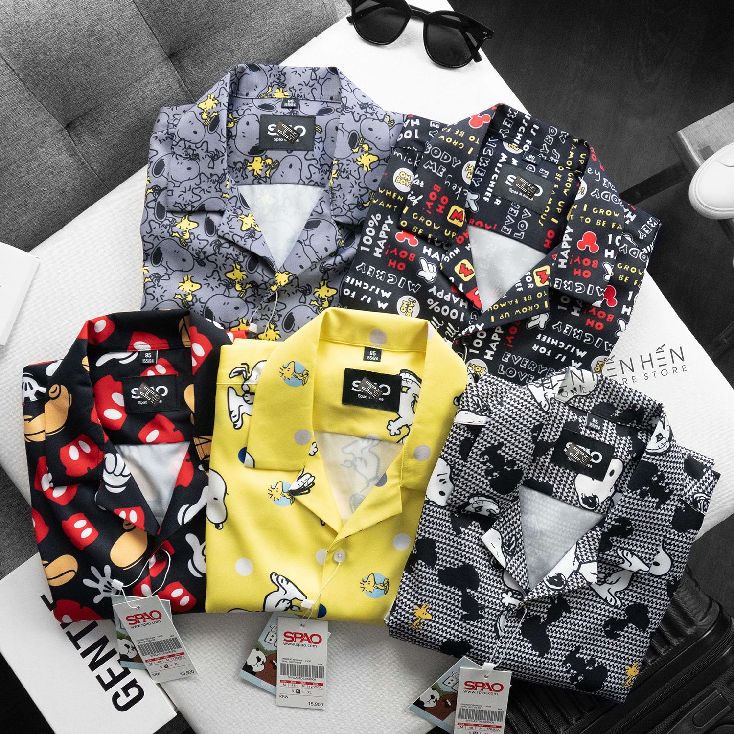Áo sơ mi pijama họa tiết Sp.ao 5M