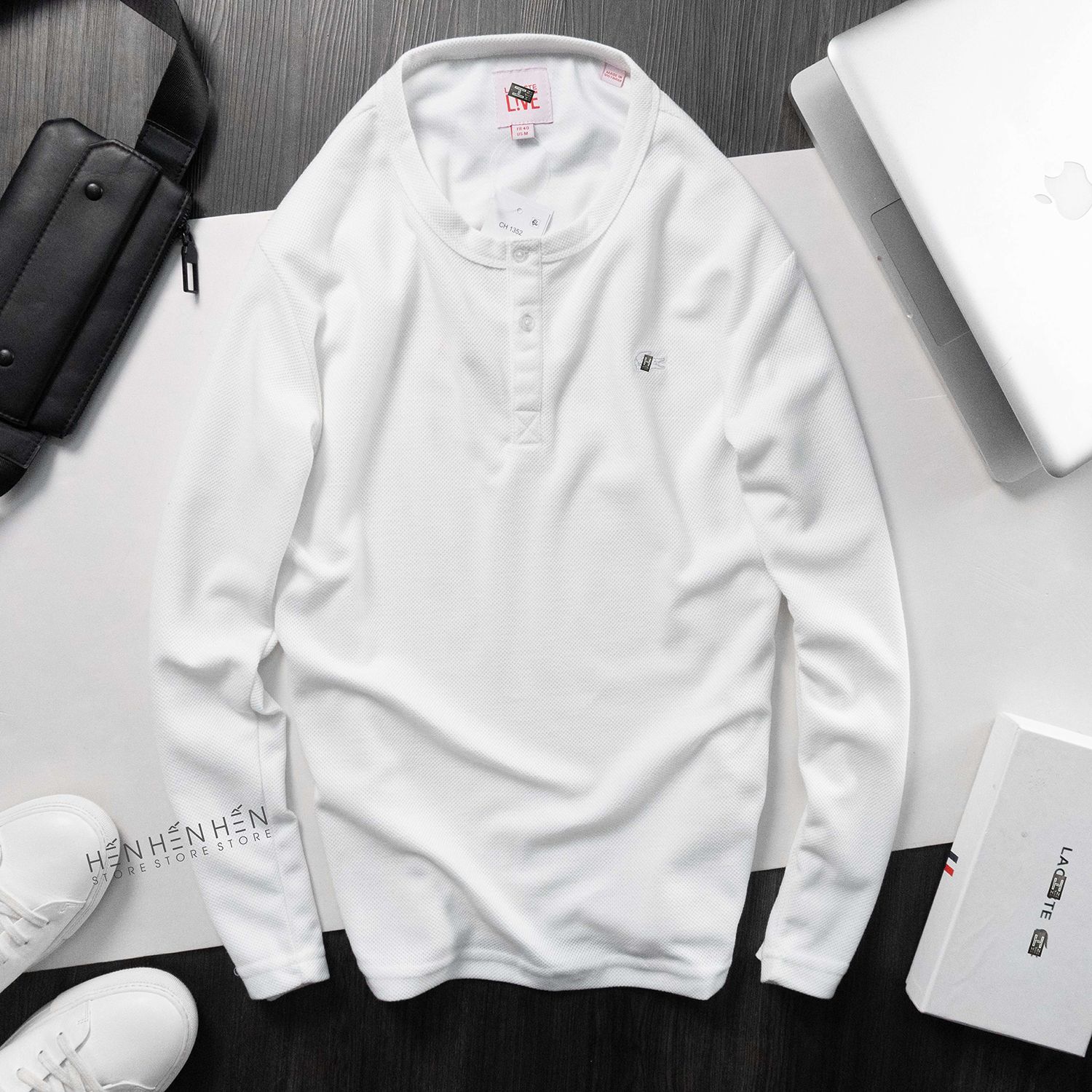 Áo henley Lcs pique 6M