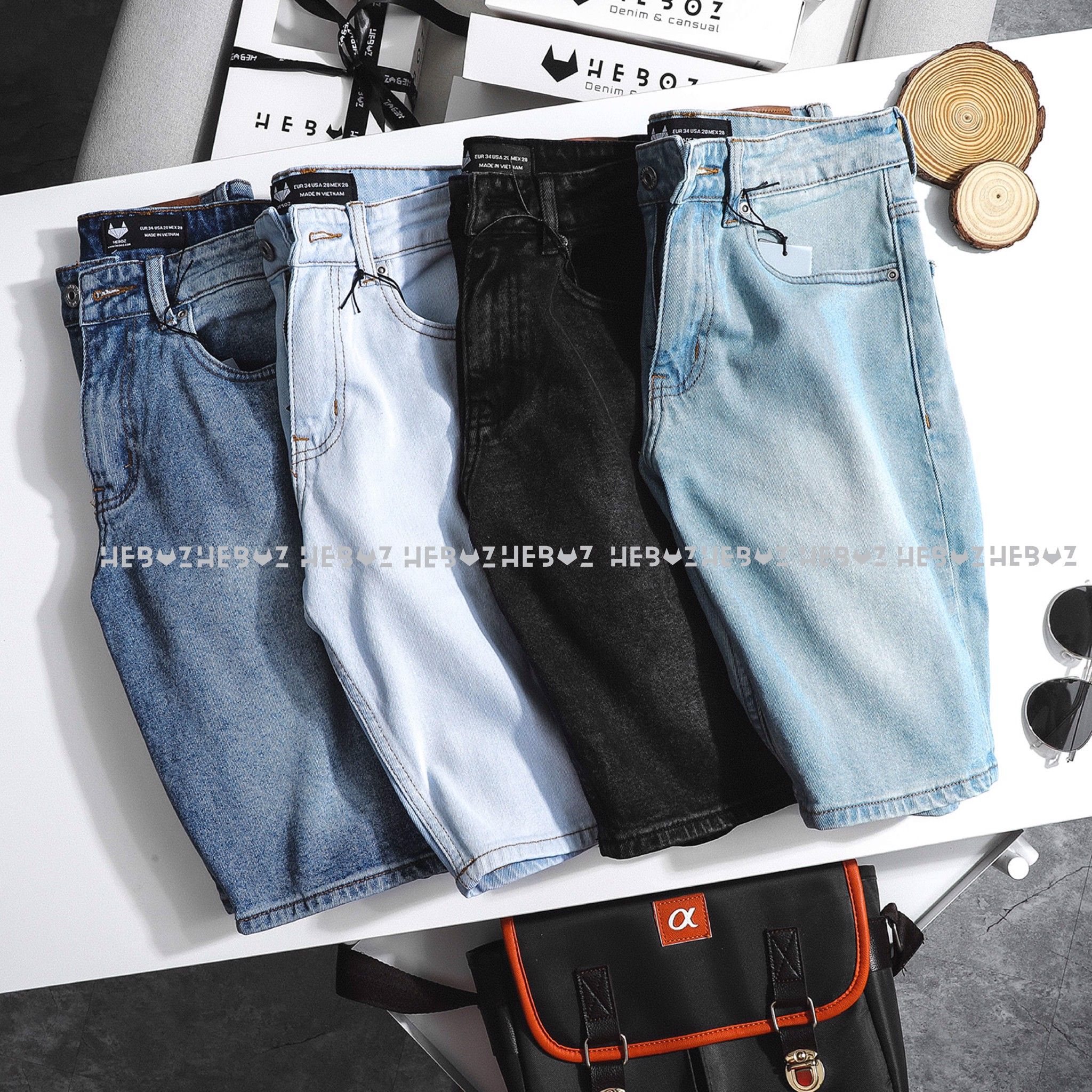 Quần short jean Heboz 082 4M