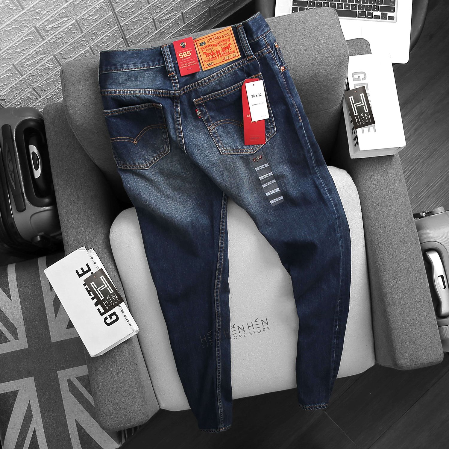 Quần jean LV 505 5M(suông) - 00000416