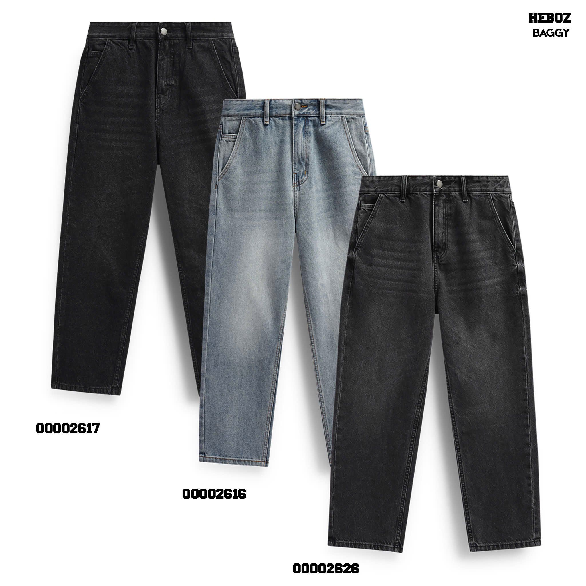 Quần jean nam Heboz form baggy D010 - 00002617