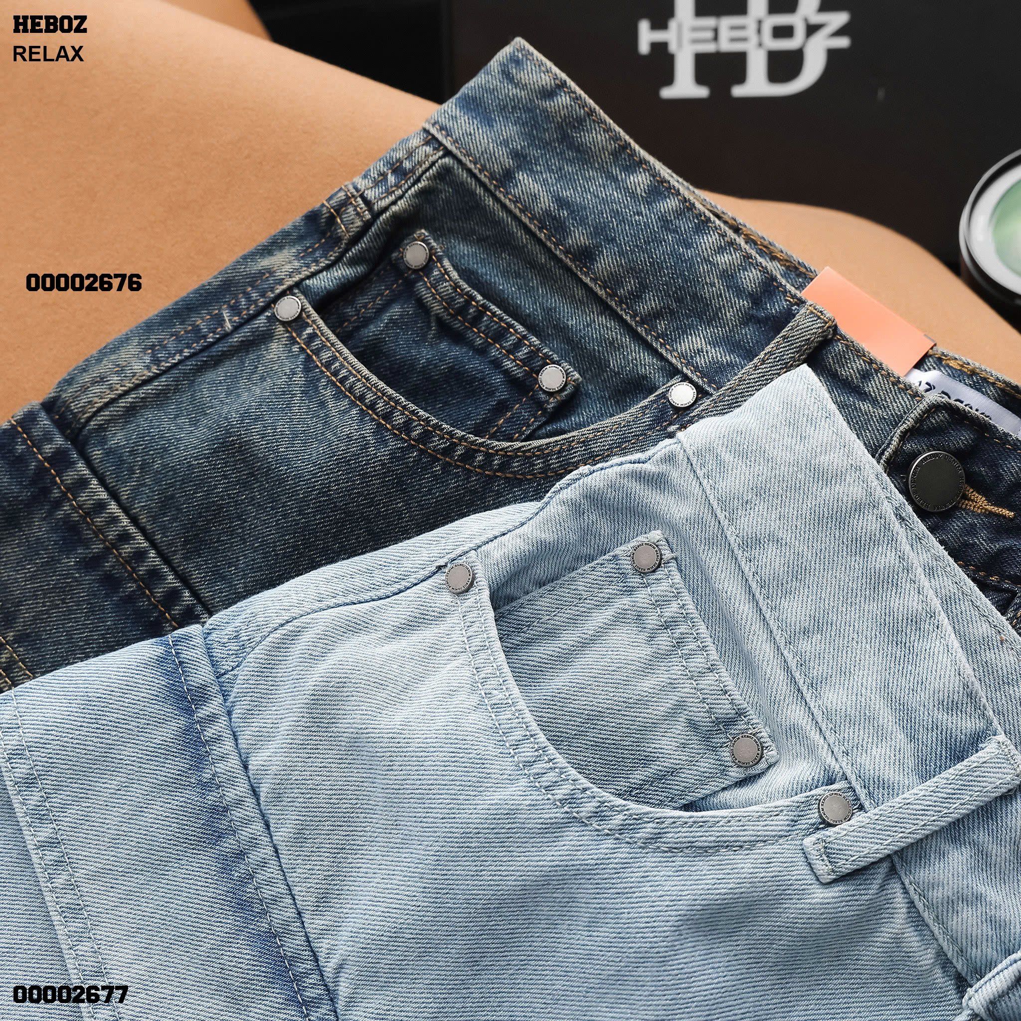 Quần short jean nam Heboz cargo S020 - 00002676