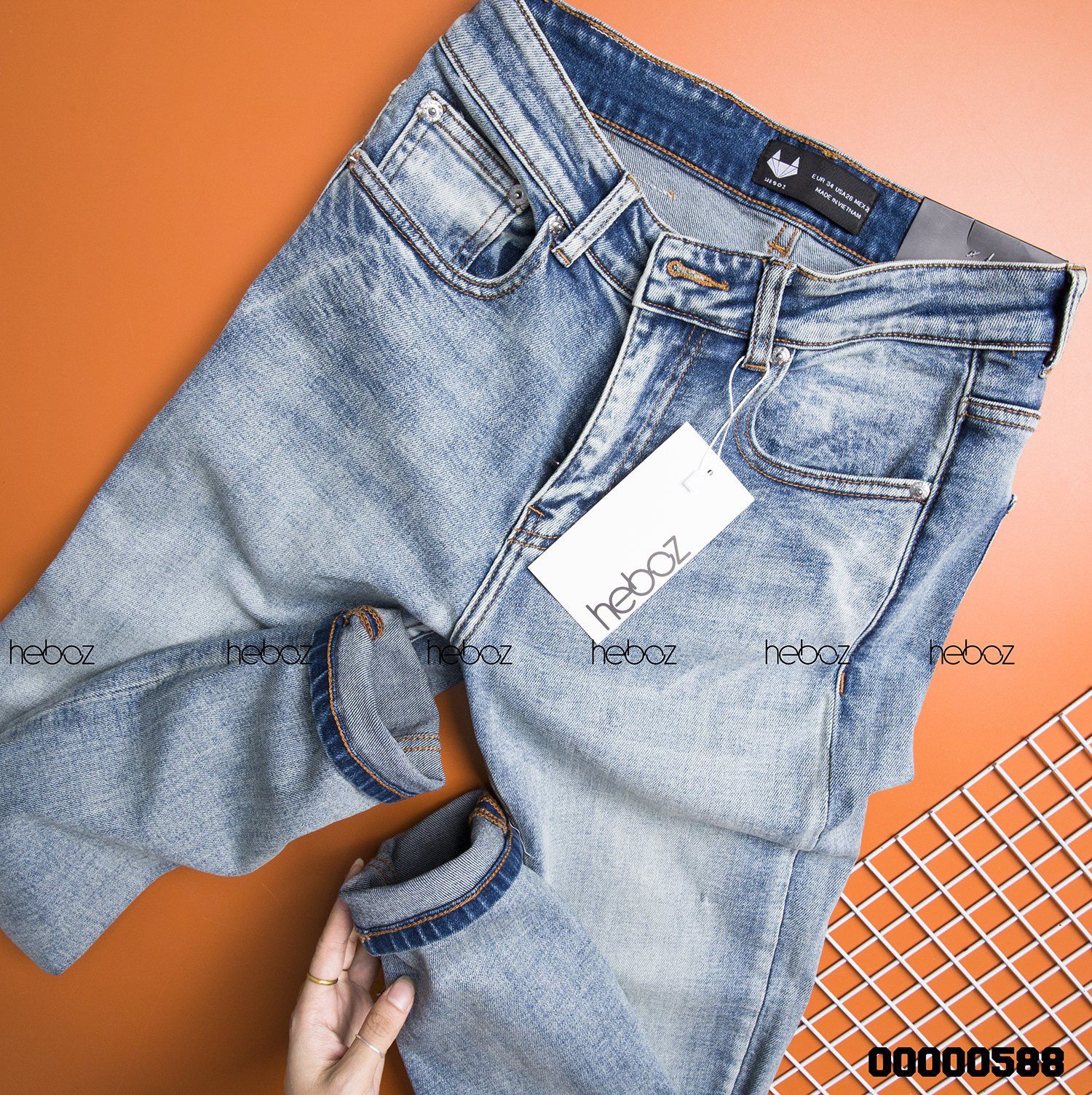 Quần jean HB xanh 020(skinny)