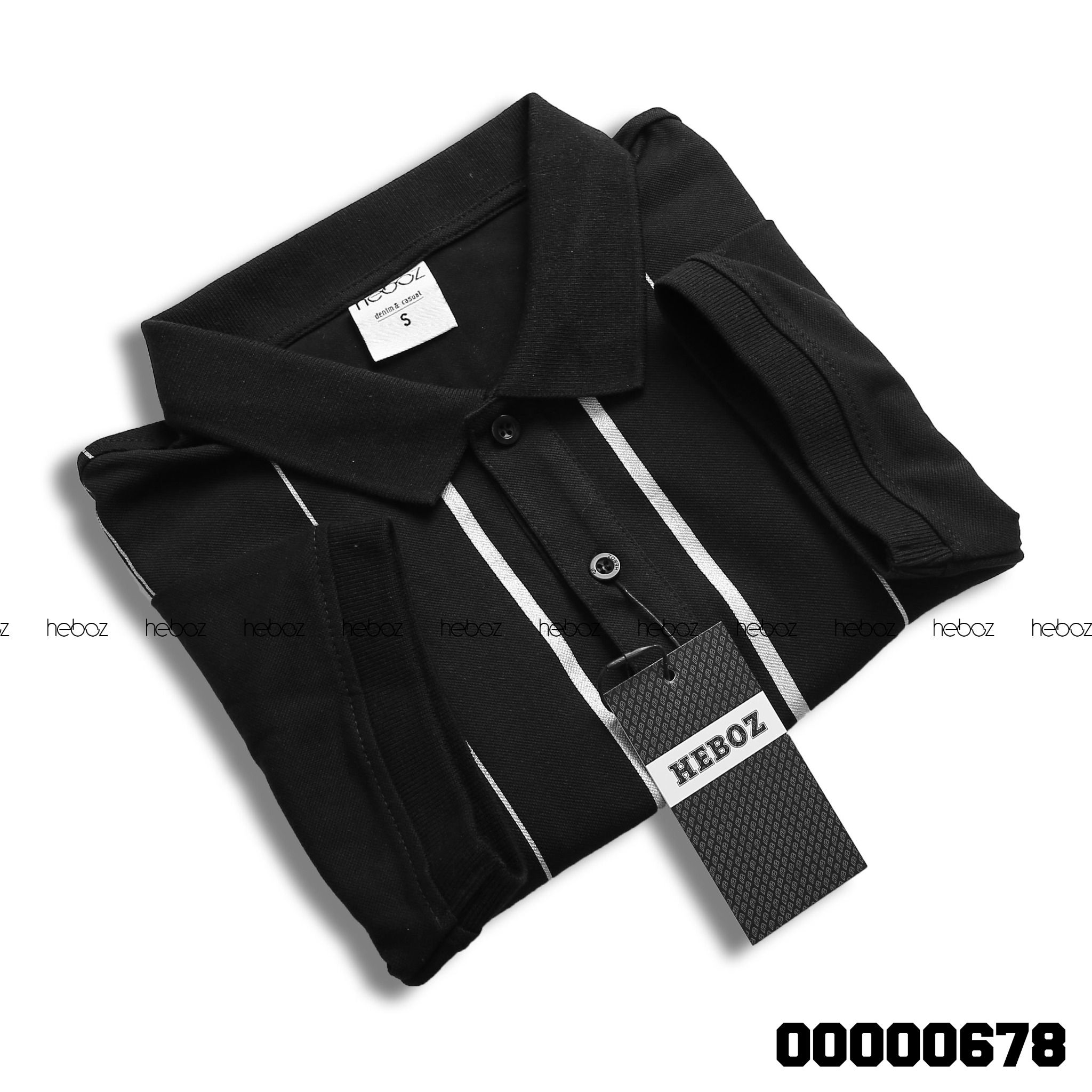 Áo polo Heboz phối sọc cao cấp 2M 00000678