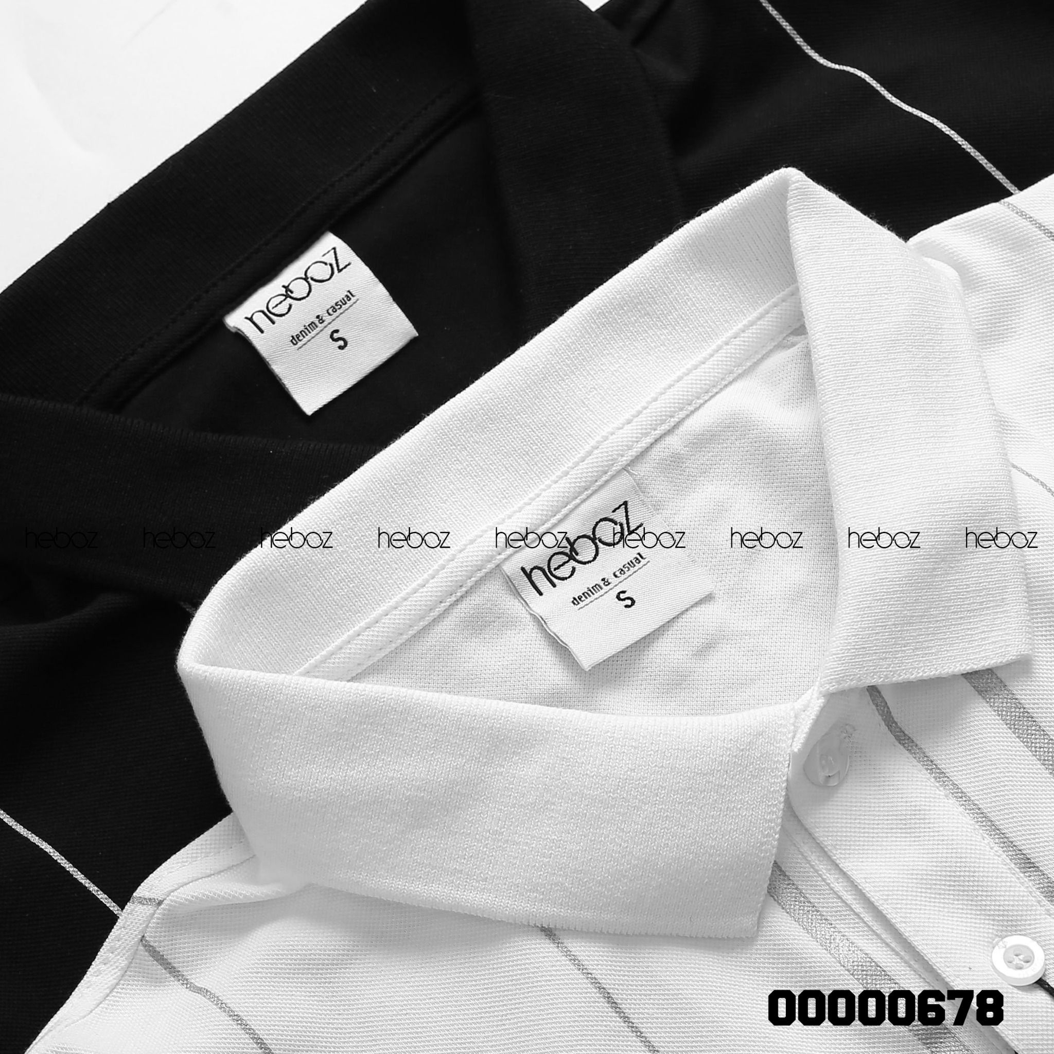 Áo polo Heboz phối sọc cao cấp 2M 00000678