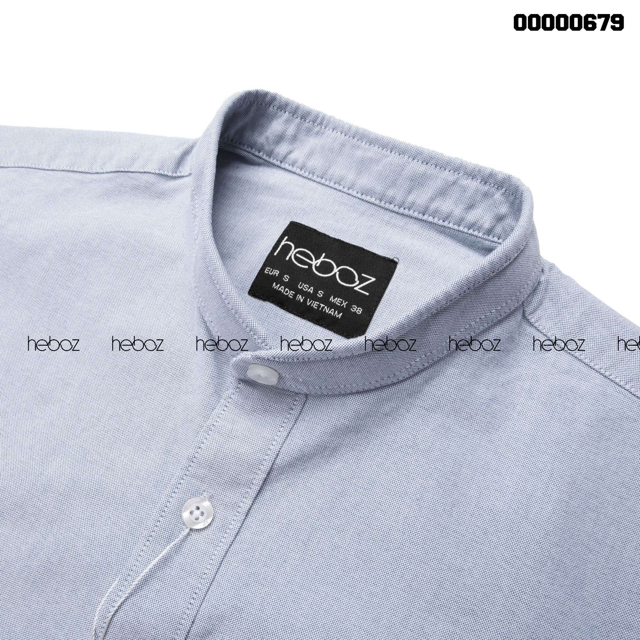 Sơ mi cổ trụ Heboz oxford 4M 00000679