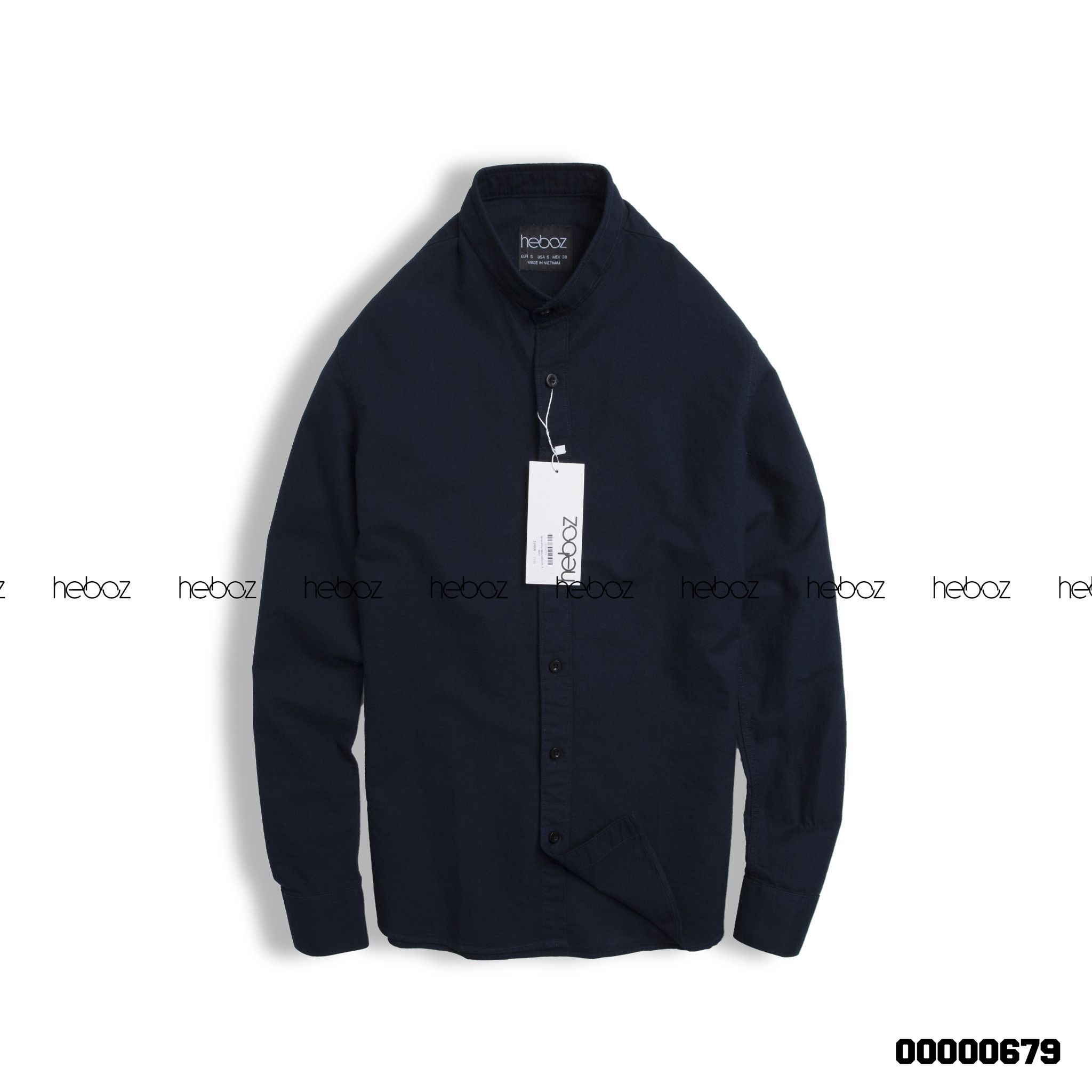 Sơ mi cổ trụ Heboz oxford 4M 00000679