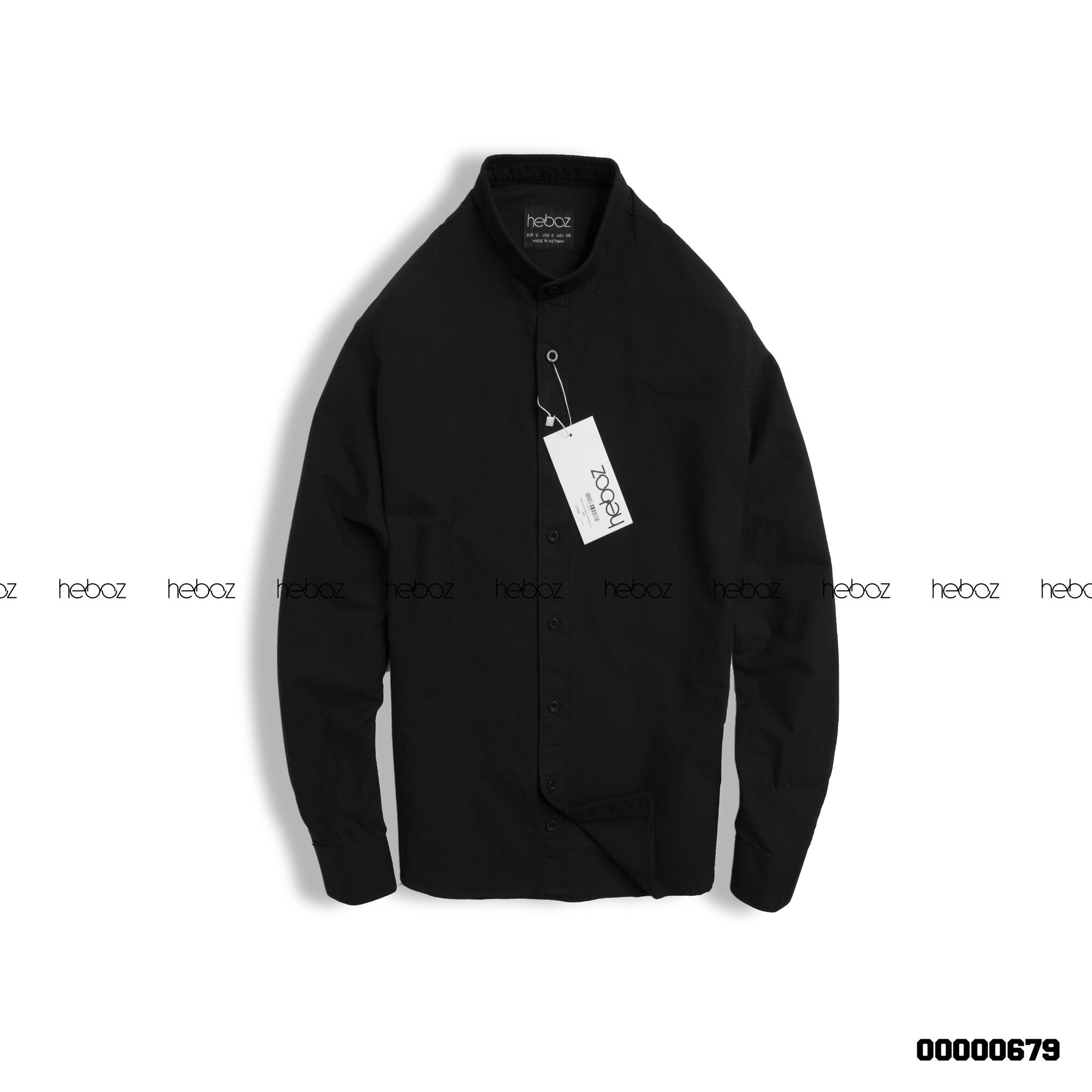 Sơ mi cổ trụ Heboz oxford 4M 00000679