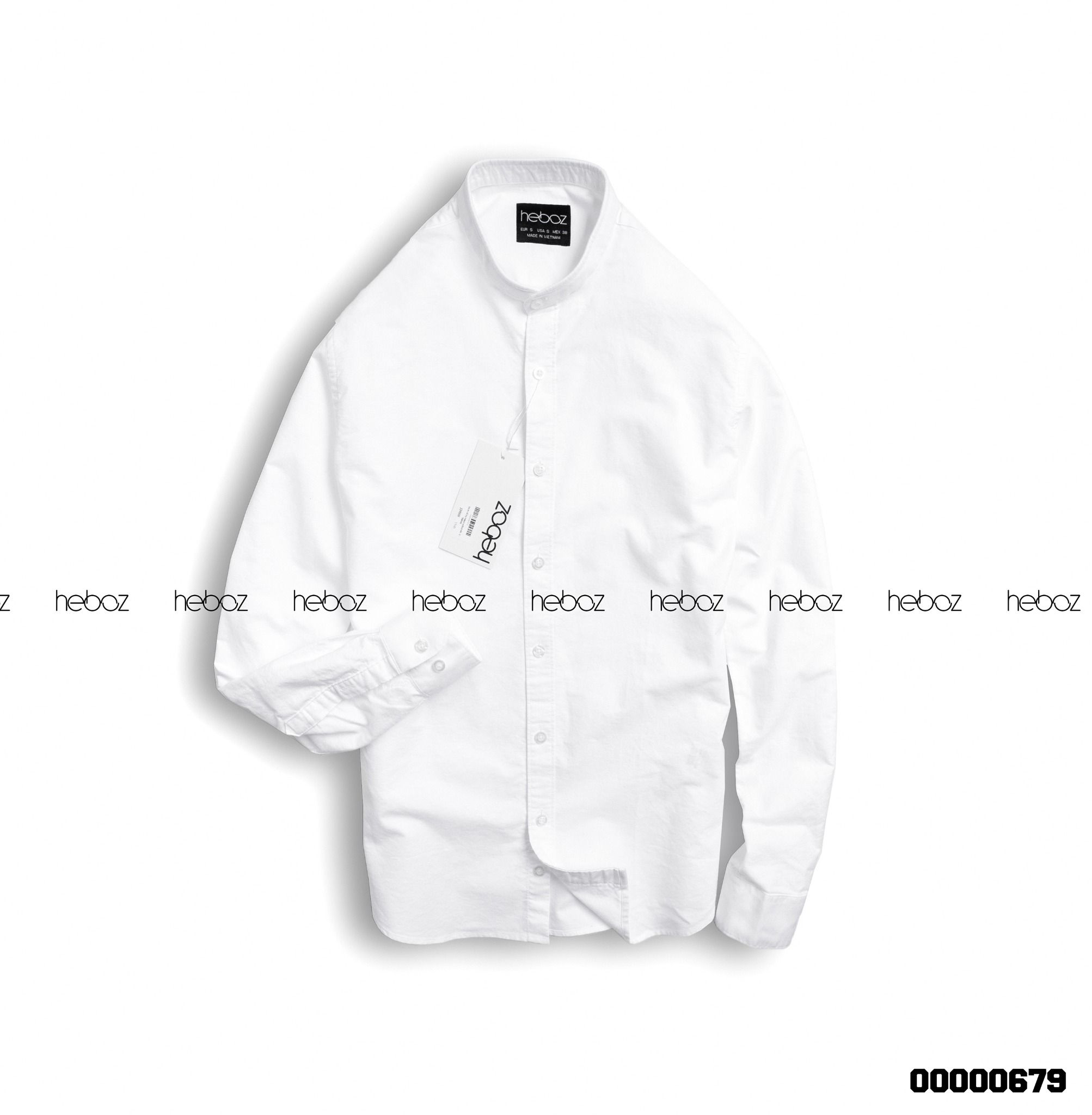 Sơ mi cổ trụ Heboz oxford 4M 00000679