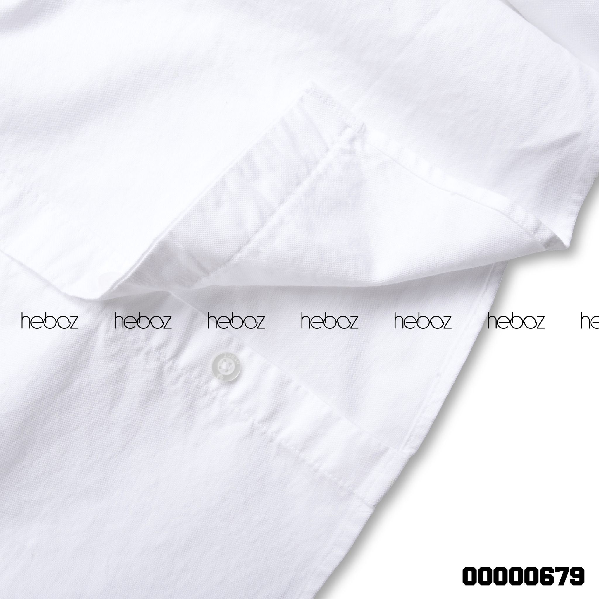 Sơ mi cổ trụ Heboz oxford 4M 00000679