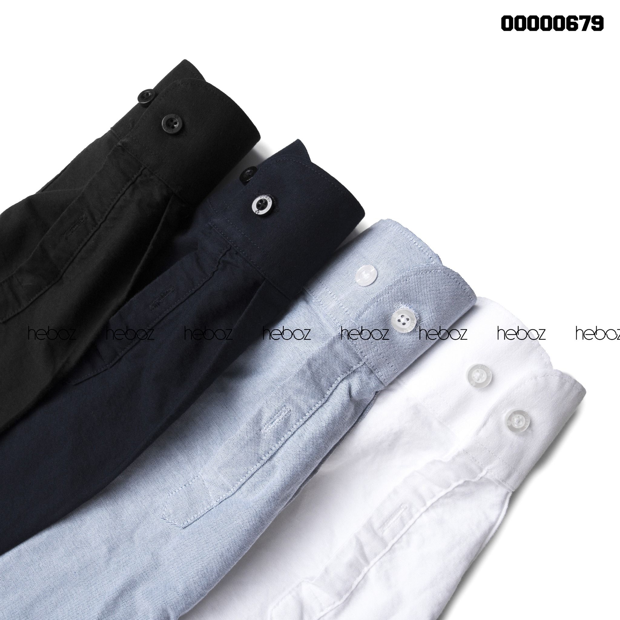 Sơ mi cổ trụ Heboz oxford 4M 00000679