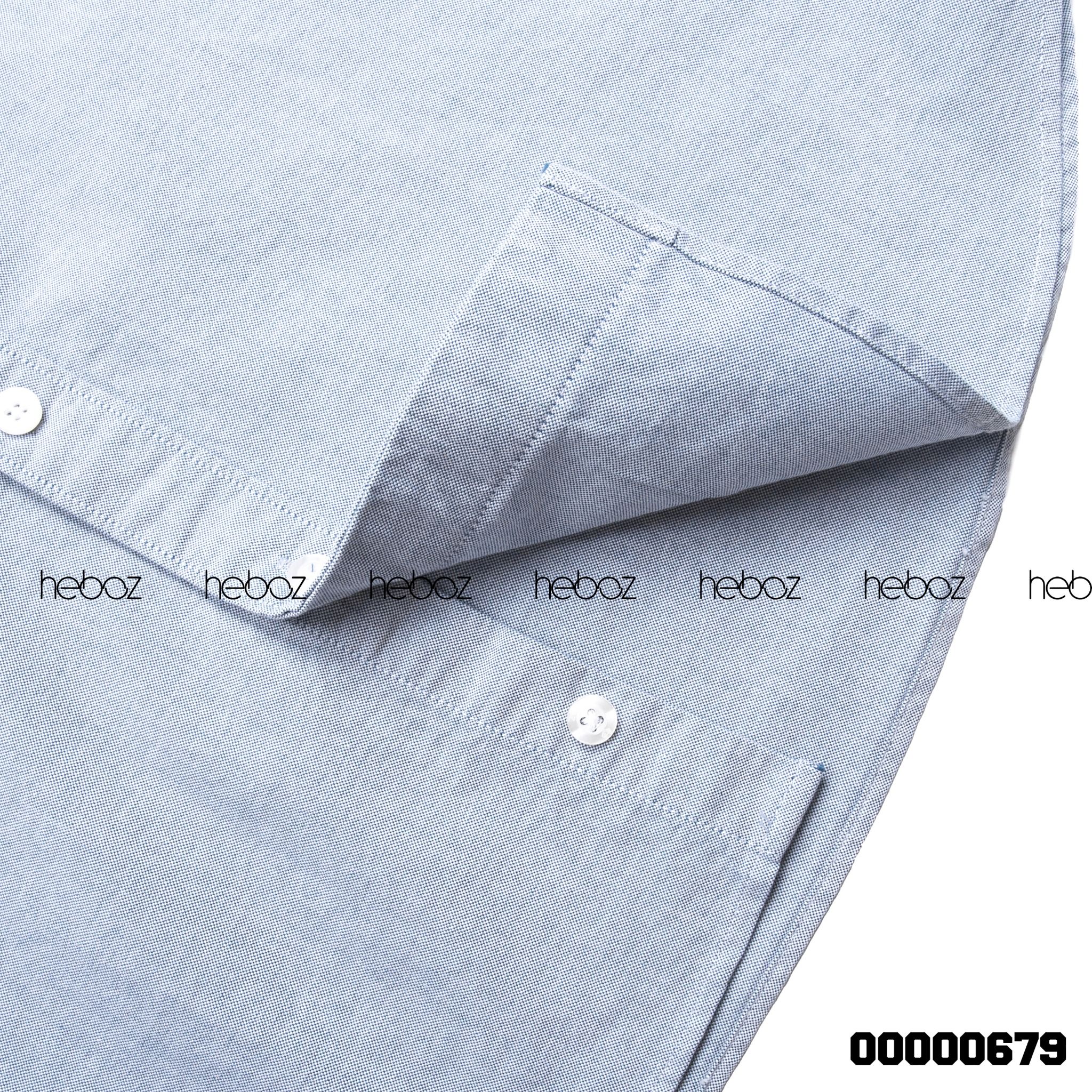 Sơ mi cổ trụ Heboz oxford 4M 00000679