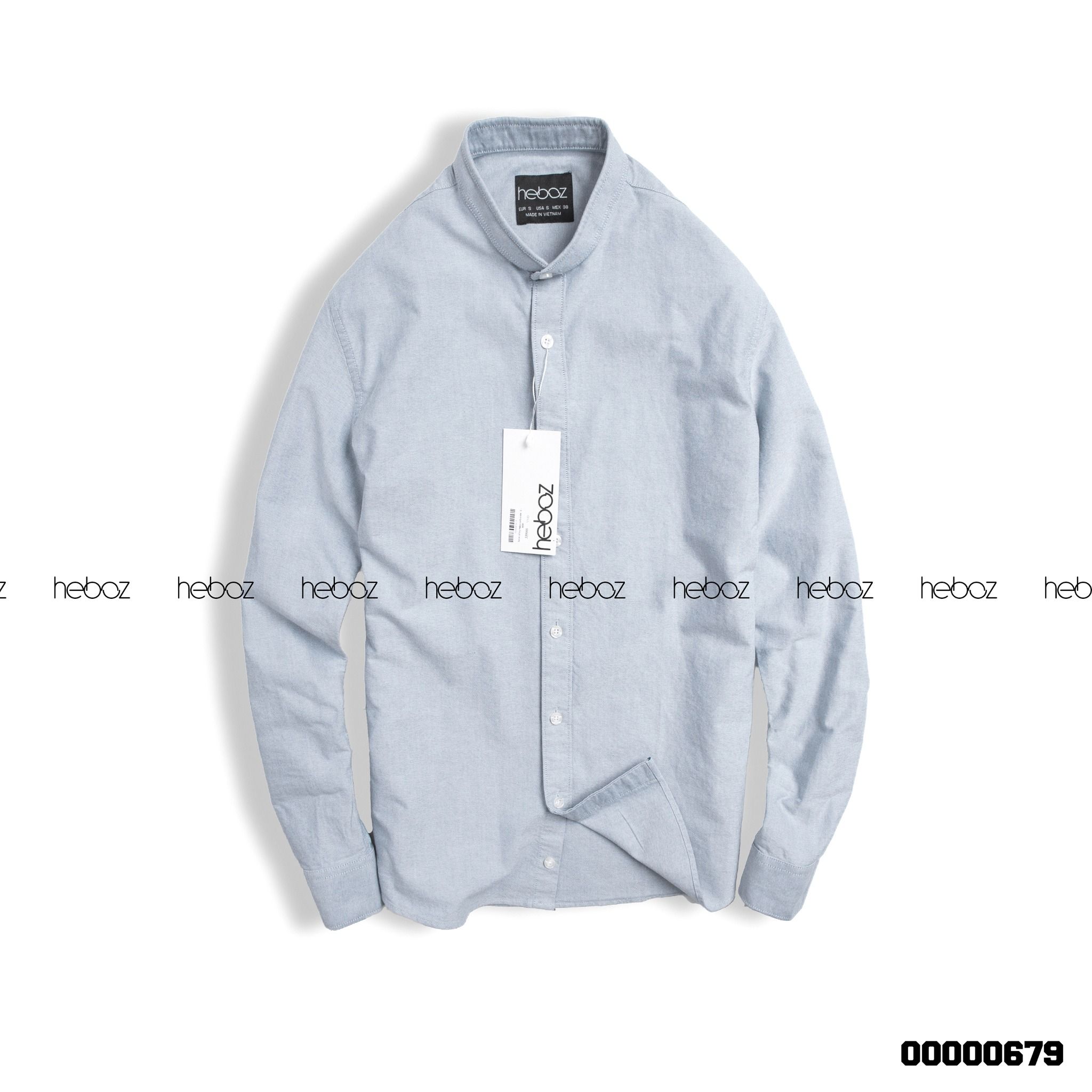 Sơ mi cổ trụ Heboz oxford 4M 00000679