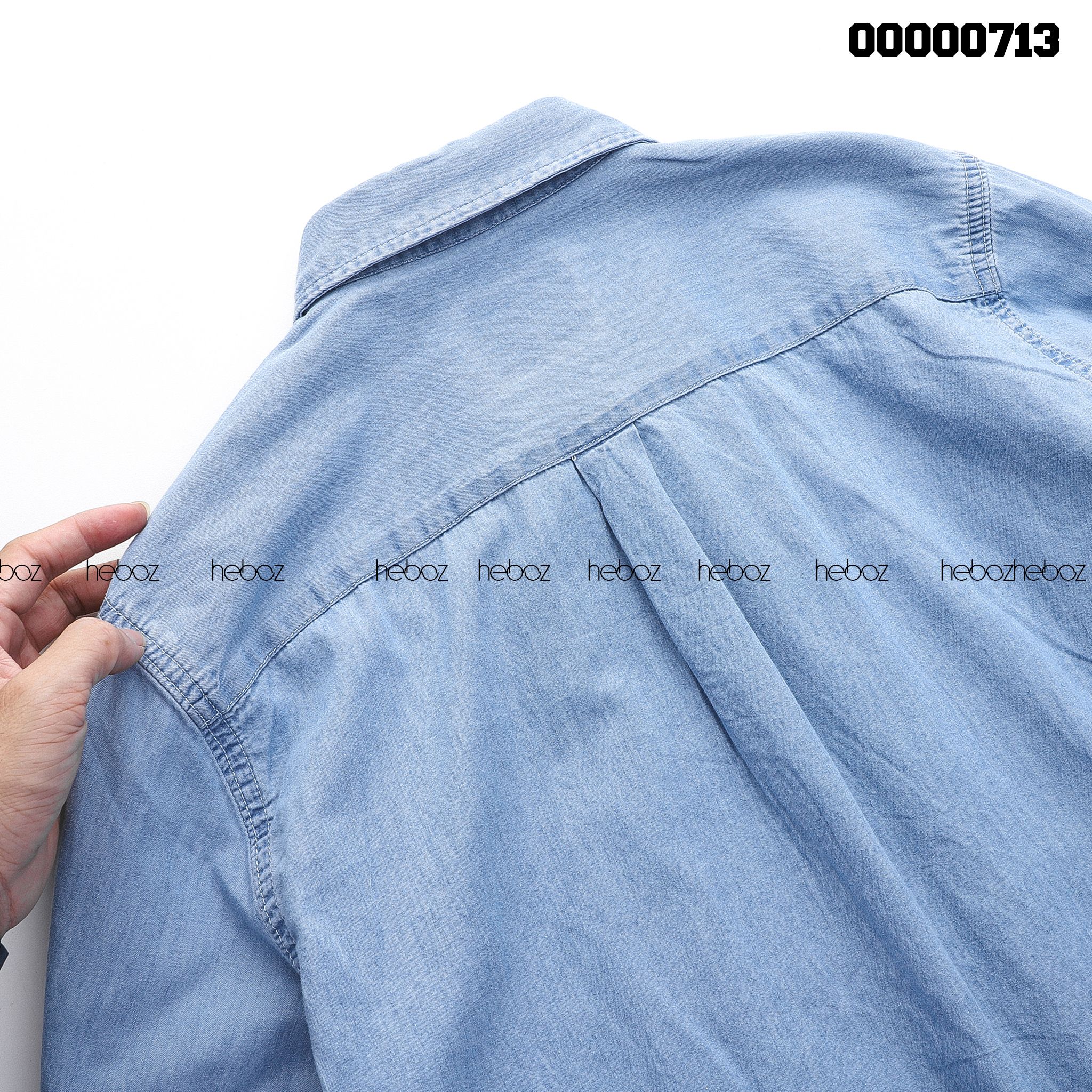Áo SM denim Heboz 1 túi 2M - 00000713