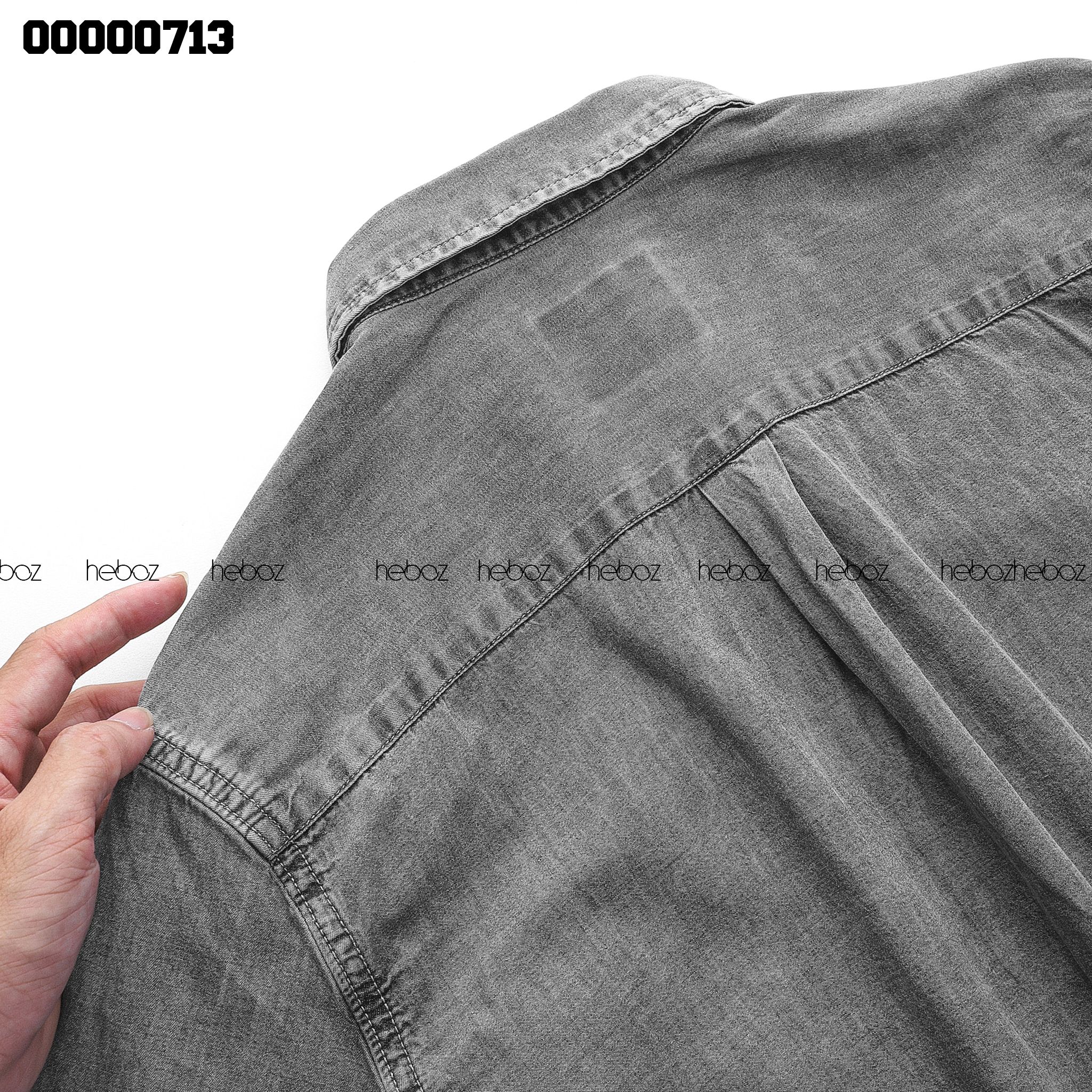 Áo SM denim Heboz 1 túi 2M - 00000713