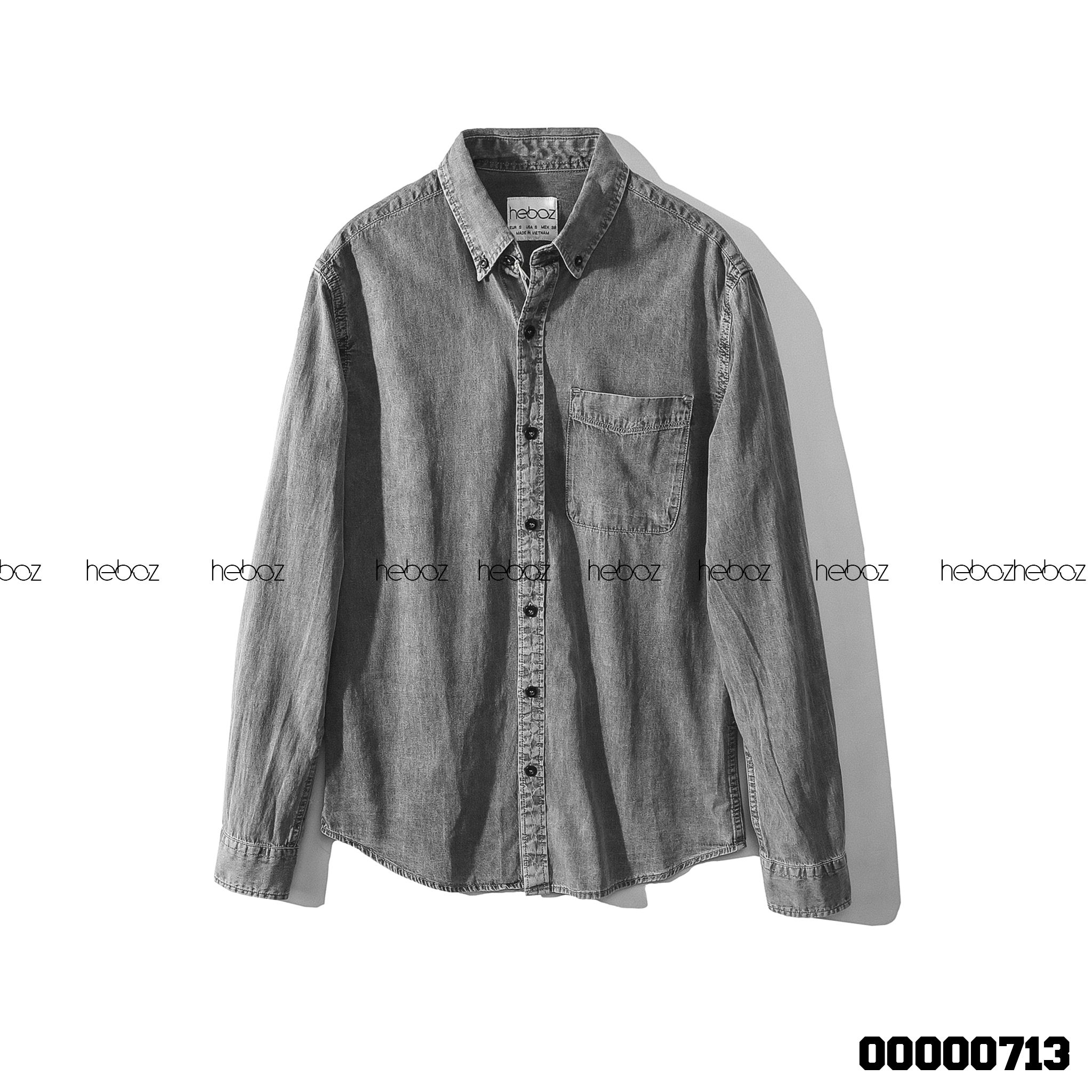 Áo SM denim Heboz 1 túi 2M - 00000713