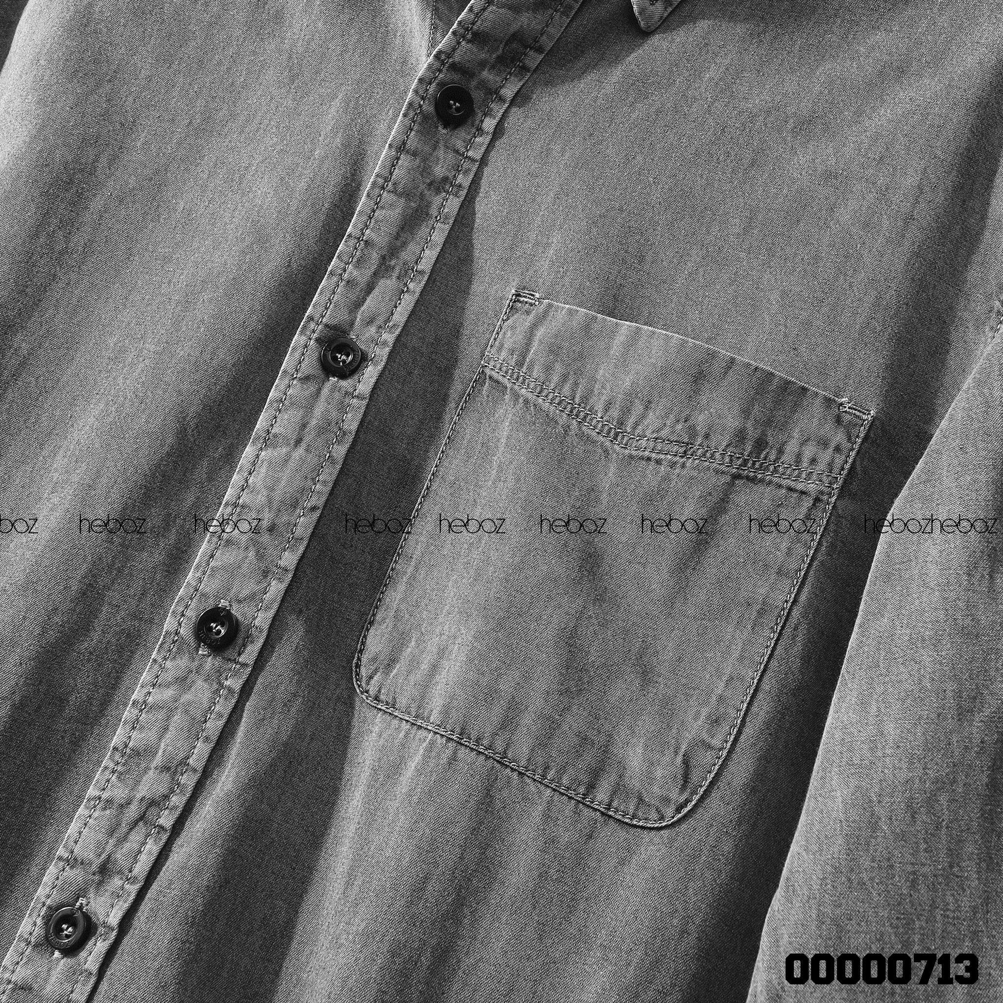 Áo SM denim Heboz 1 túi 2M - 00000713