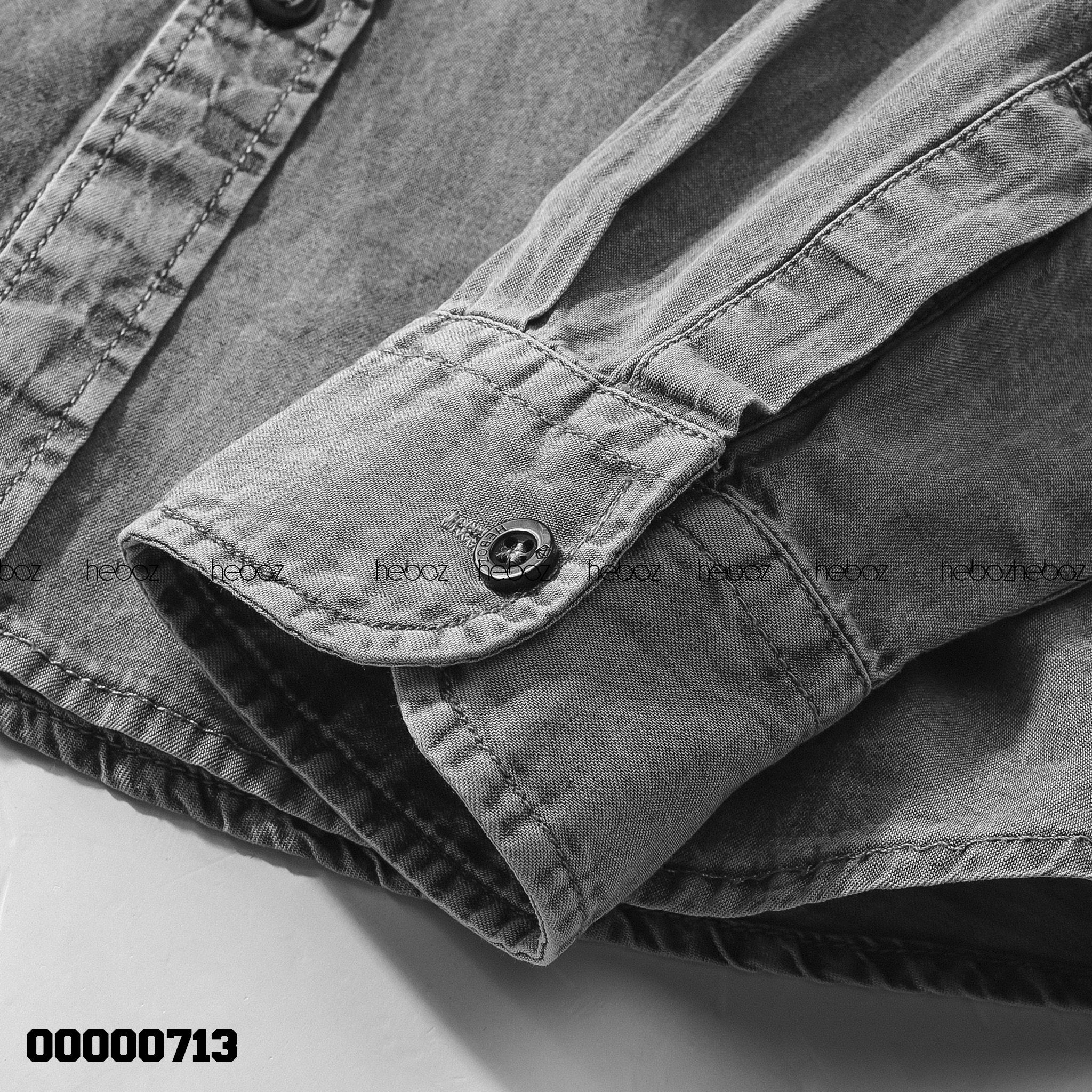 Áo SM denim Heboz 1 túi 2M - 00000713