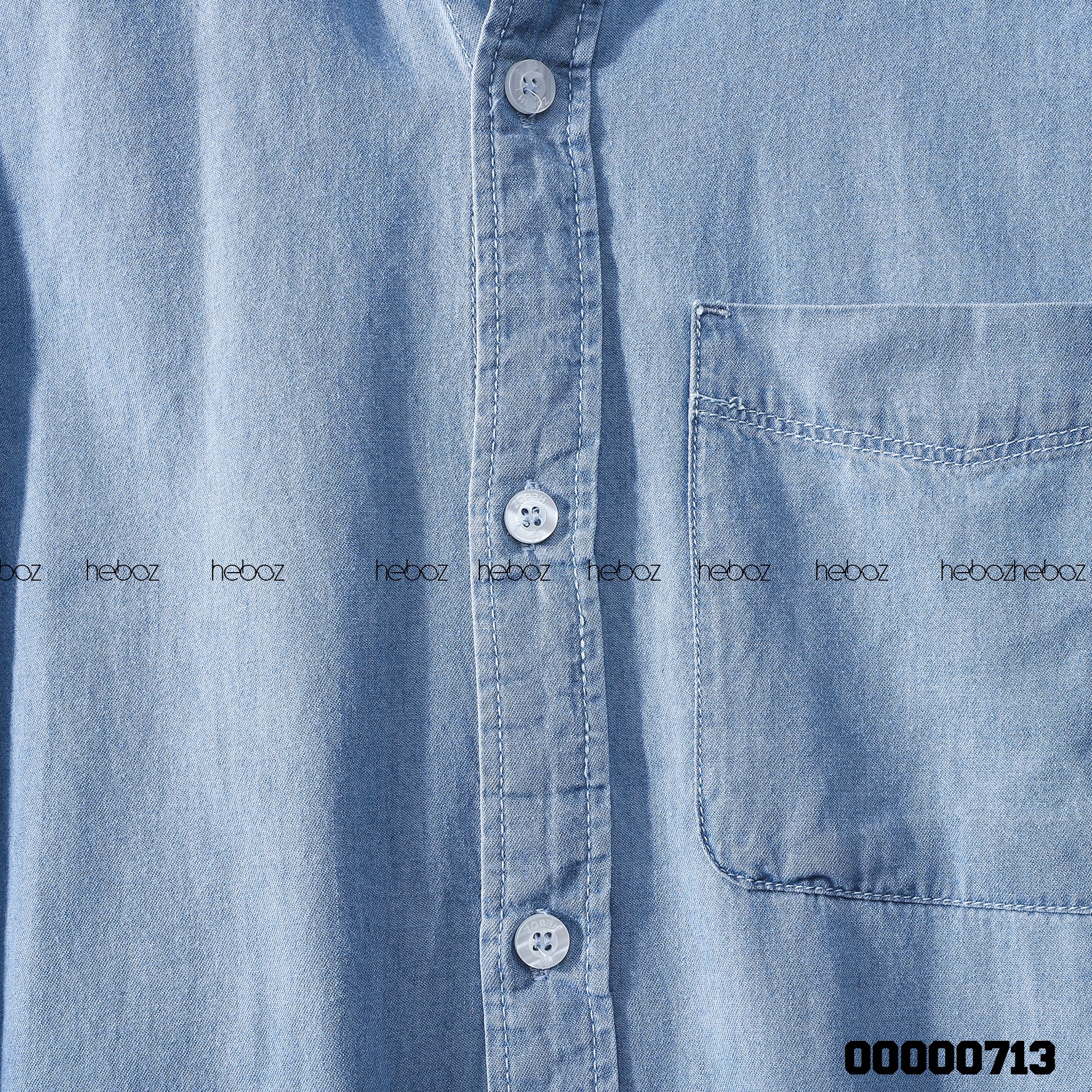 Áo SM denim Heboz 1 túi 2M - 00000713