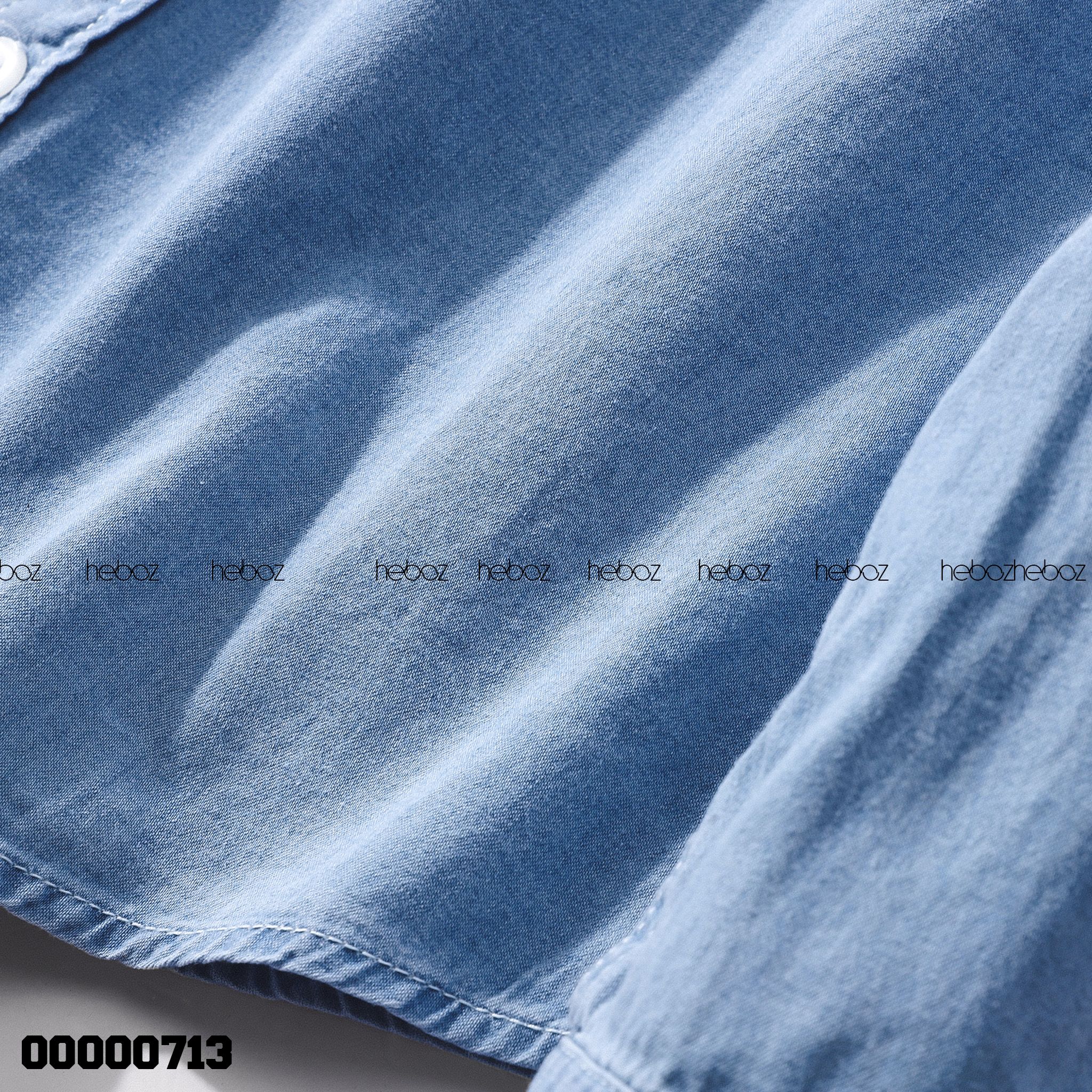 Áo SM denim Heboz 1 túi 2M - 00000713