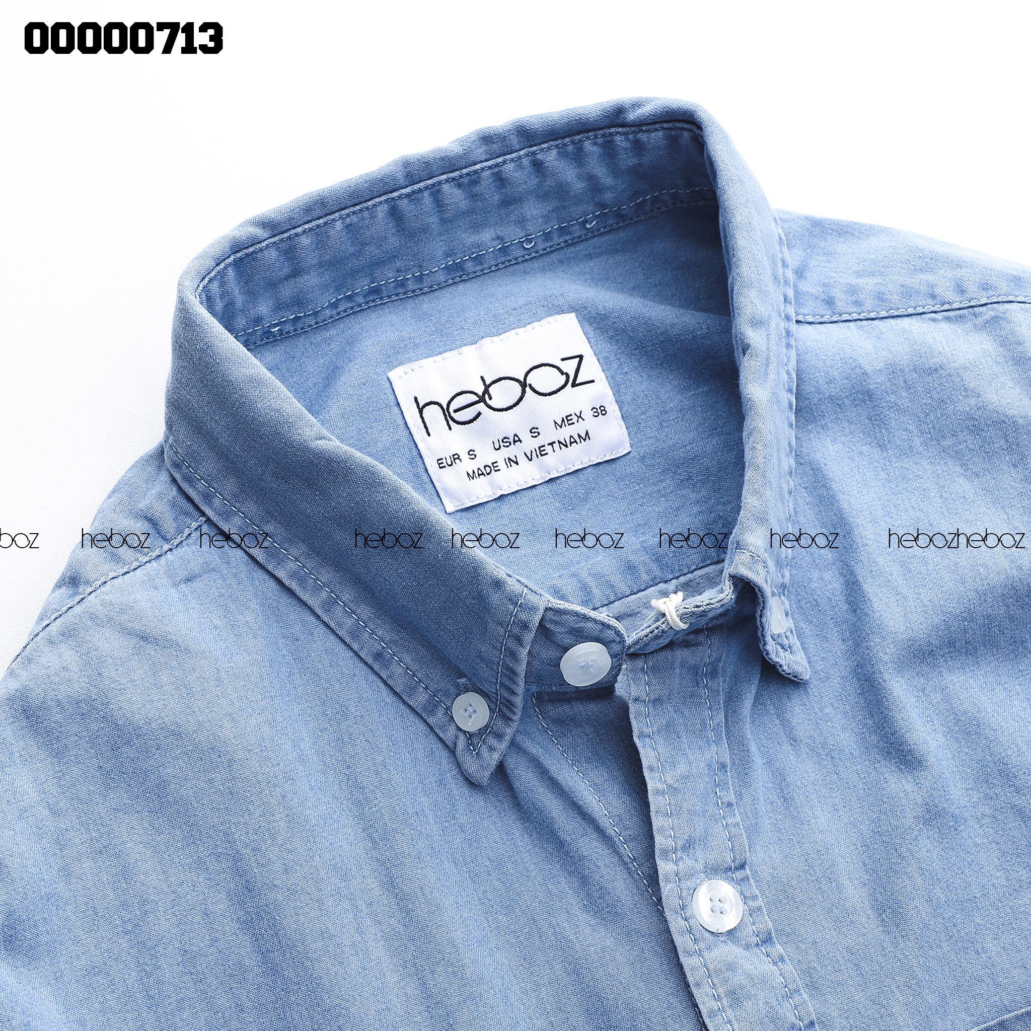 Áo SM denim Heboz 1 túi 2M - 00000713