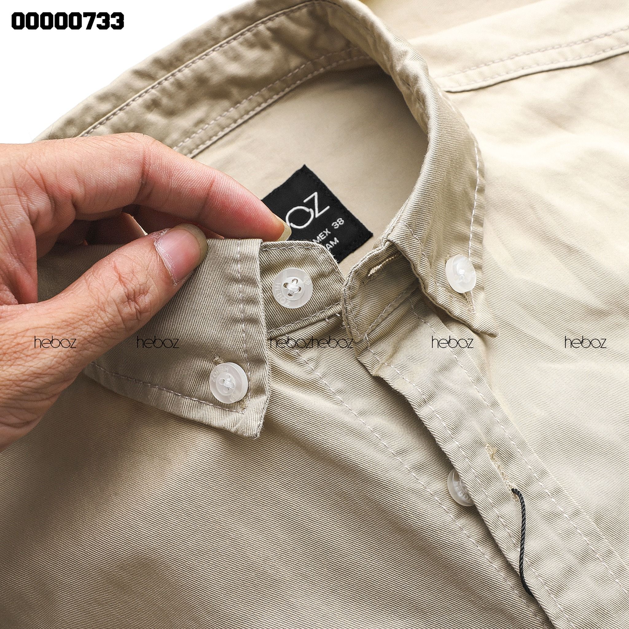 Sơ mi kaki NT Heboz sticker 4M - 00000733
