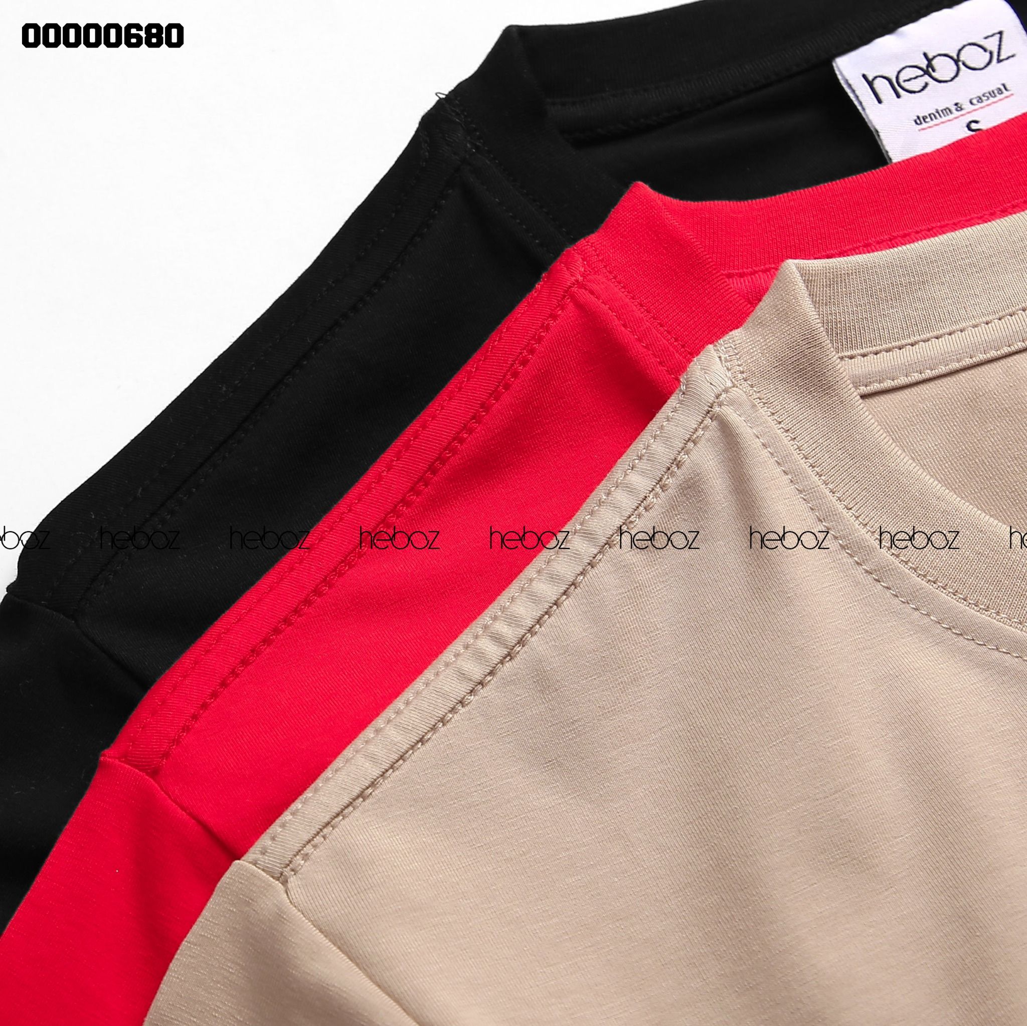 Áo thun Heboz logo thêu viền 4M - 00000680