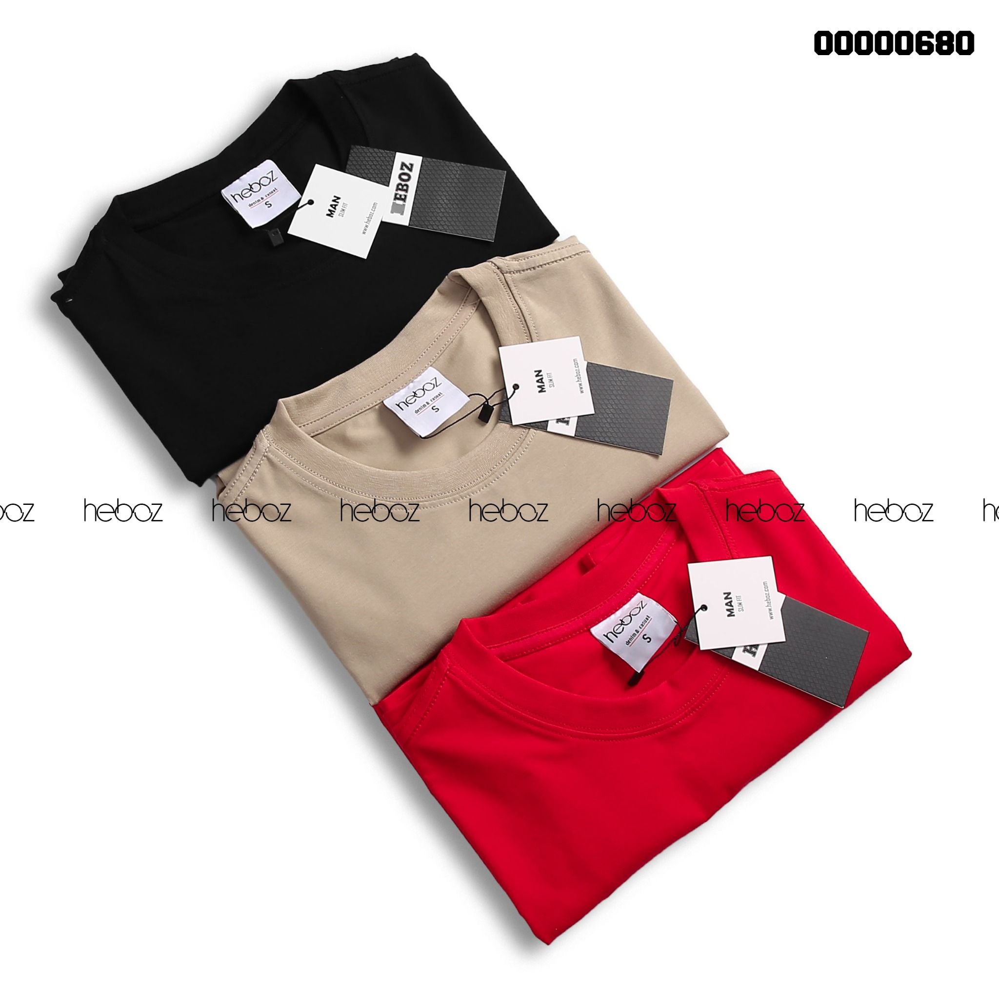 Áo thun Heboz logo thêu viền 4M - 00000680