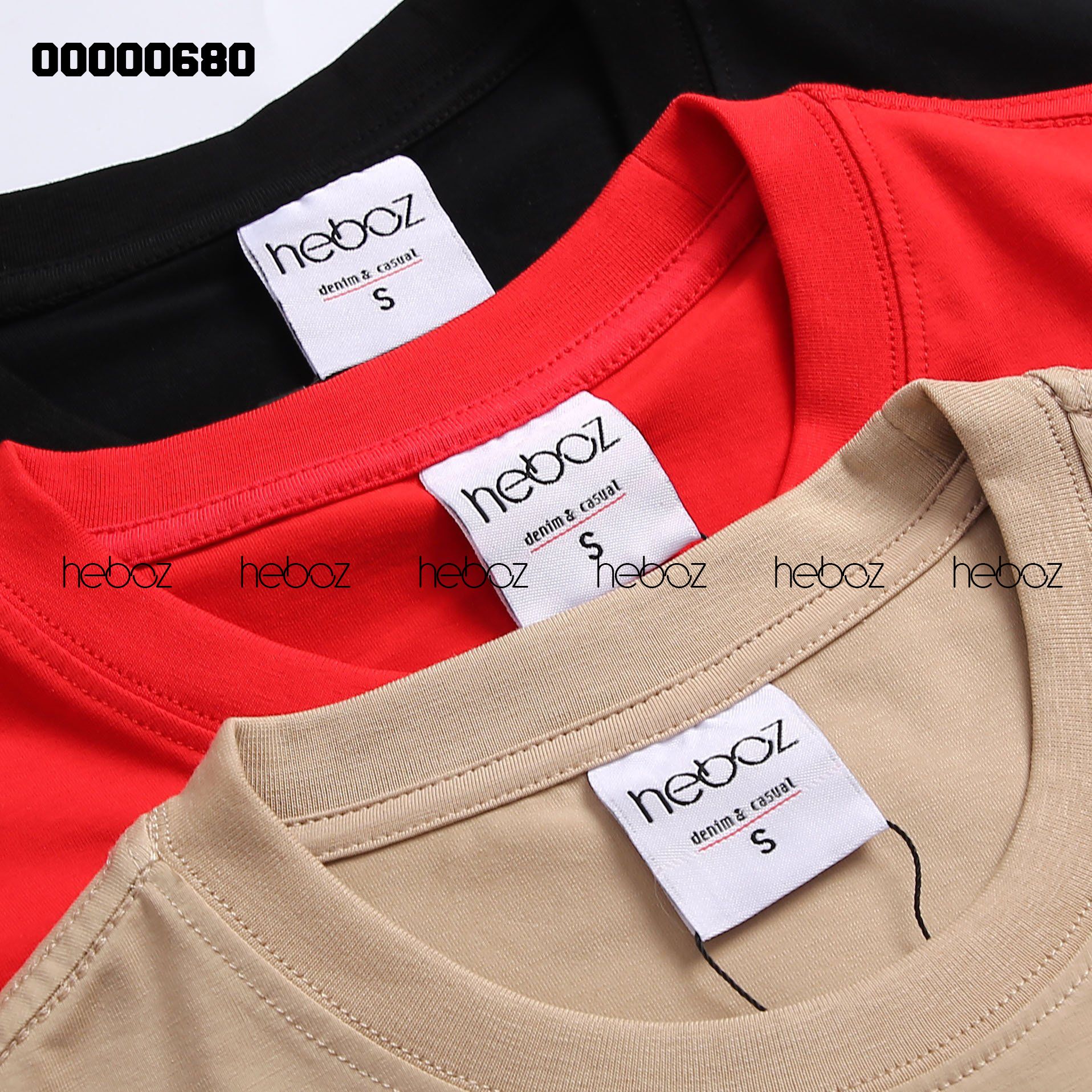 Áo thun Heboz logo thêu viền 4M - 00000680
