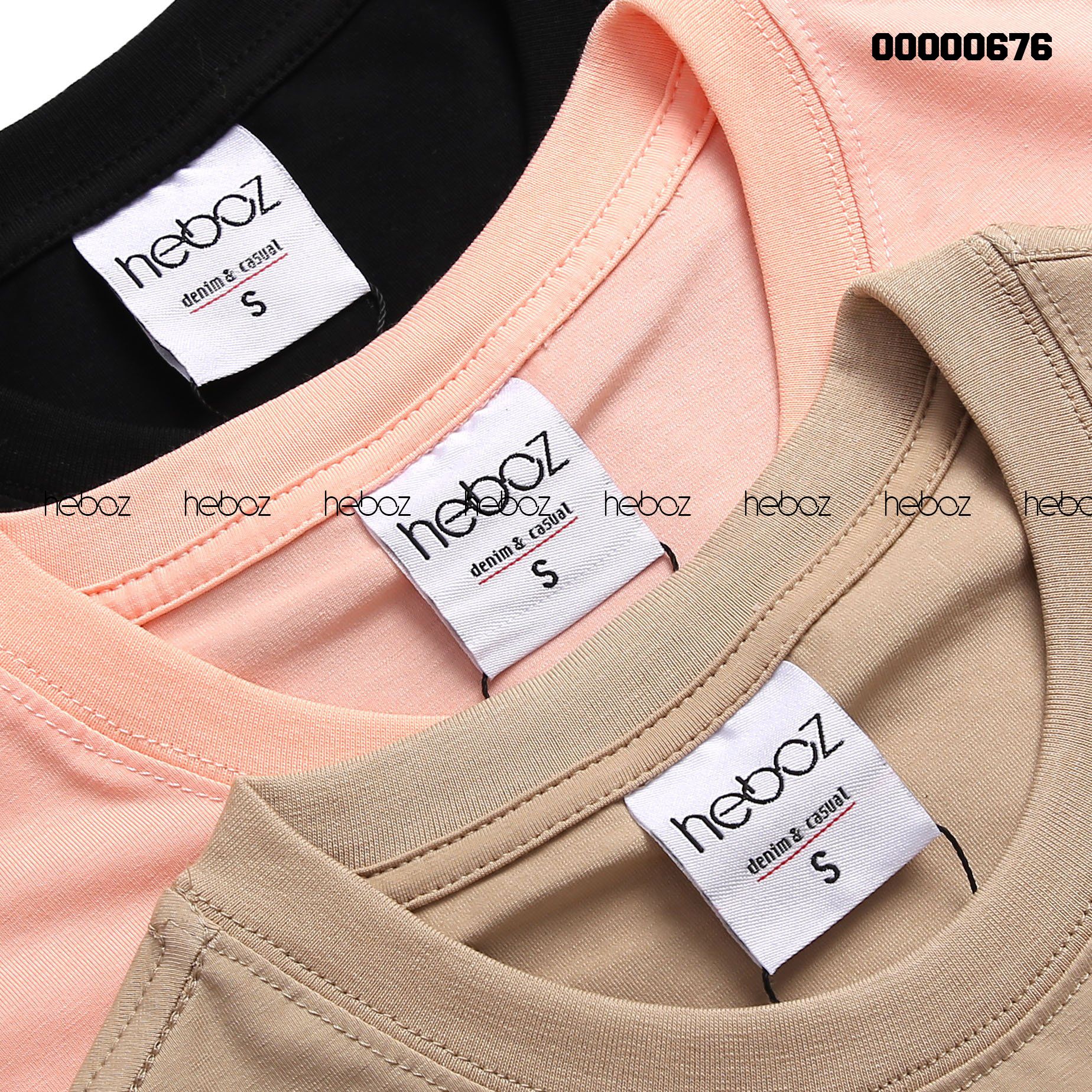Áo thun Heboz túi in chữ 4M - 00000676