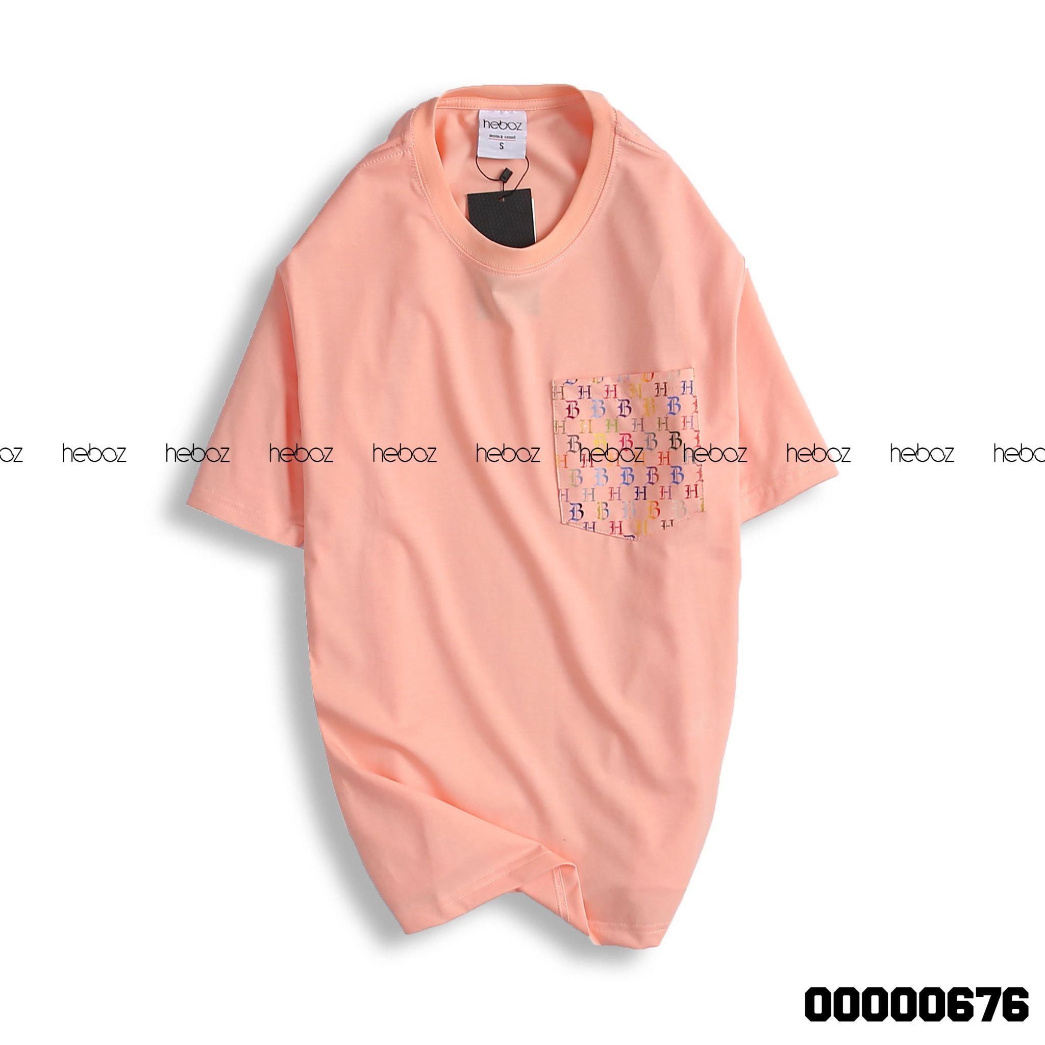 Áo thun Heboz túi in chữ 4M - 00000676