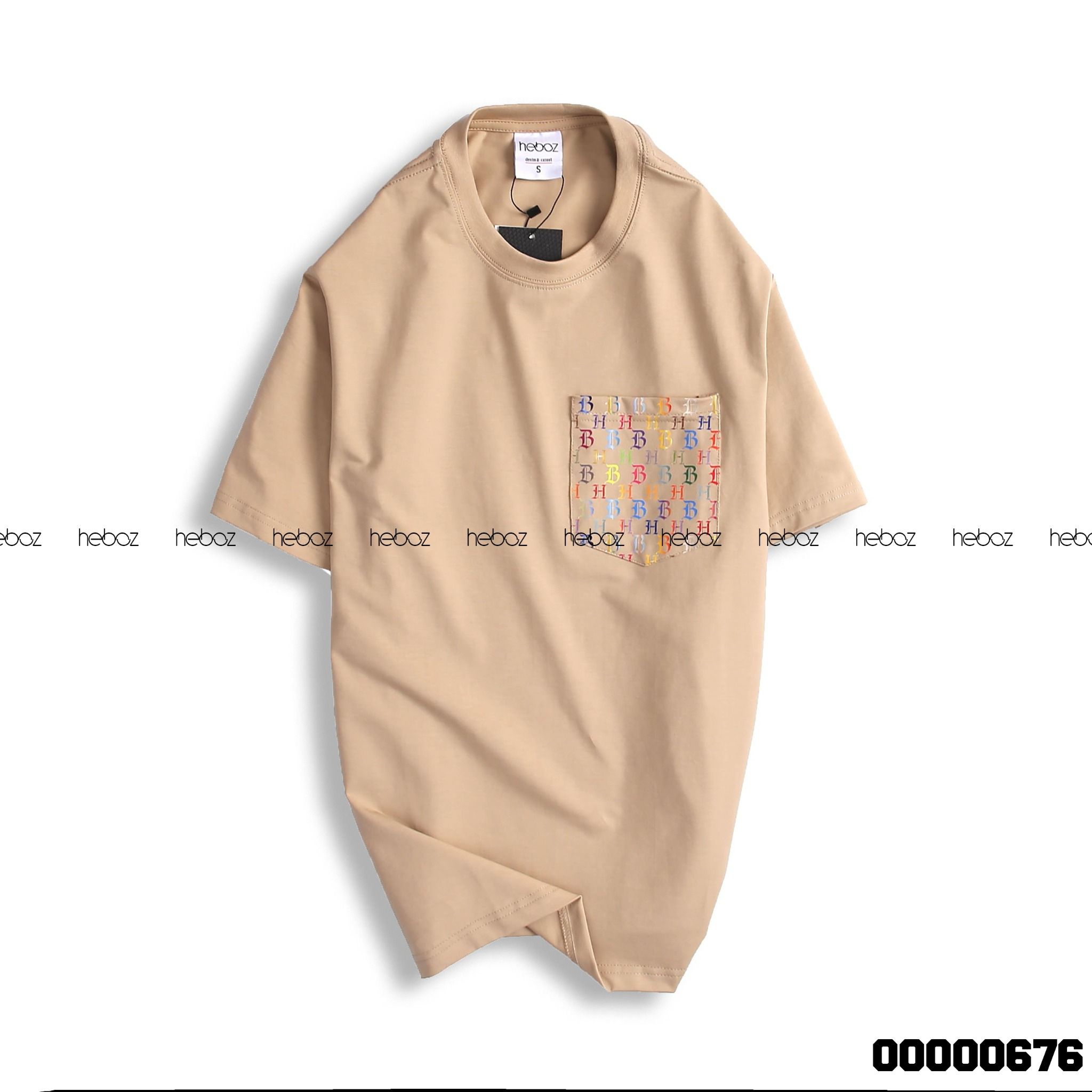 Áo thun Heboz túi in chữ 4M - 00000676