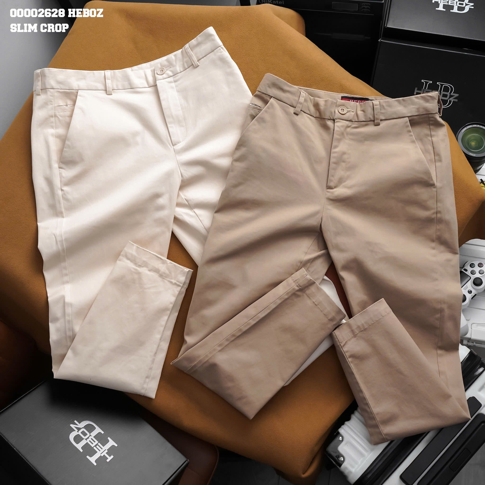 Quần kaki nam Heboz smart dáng slim crop 2M - 00002628