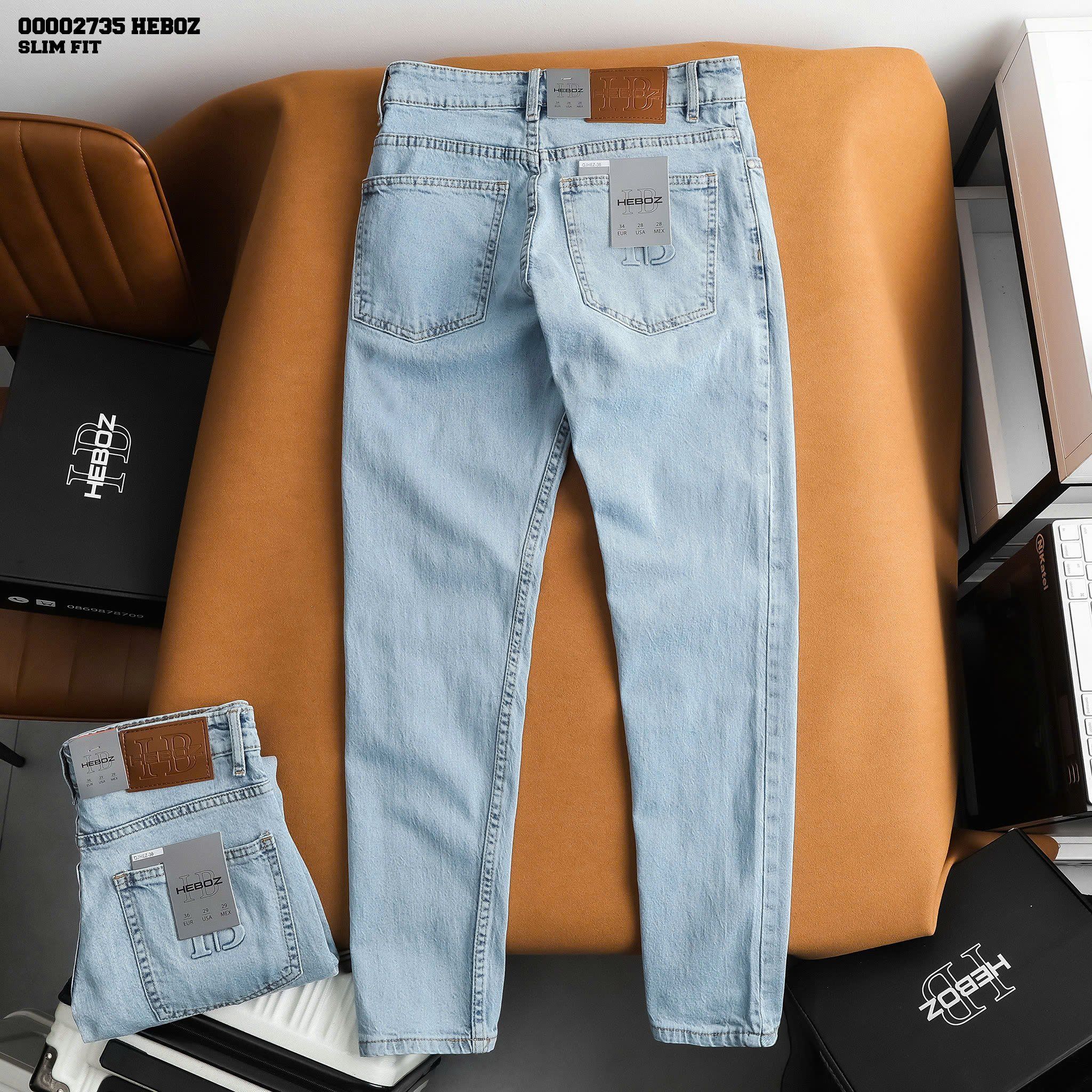 Quần jean nam Heboz air slim D038 - 00002735