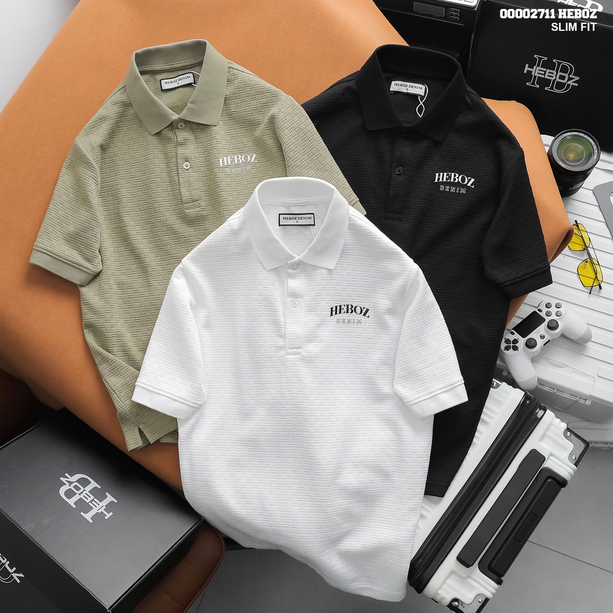 Áo polo nam Heboz dệt caro 3M - 000002711