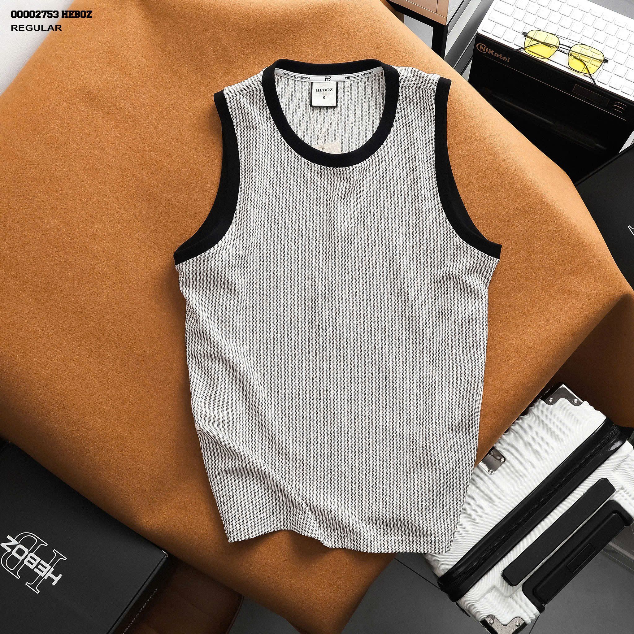 Áo thun nam Heboz tanktop dệt 2M - 00002753