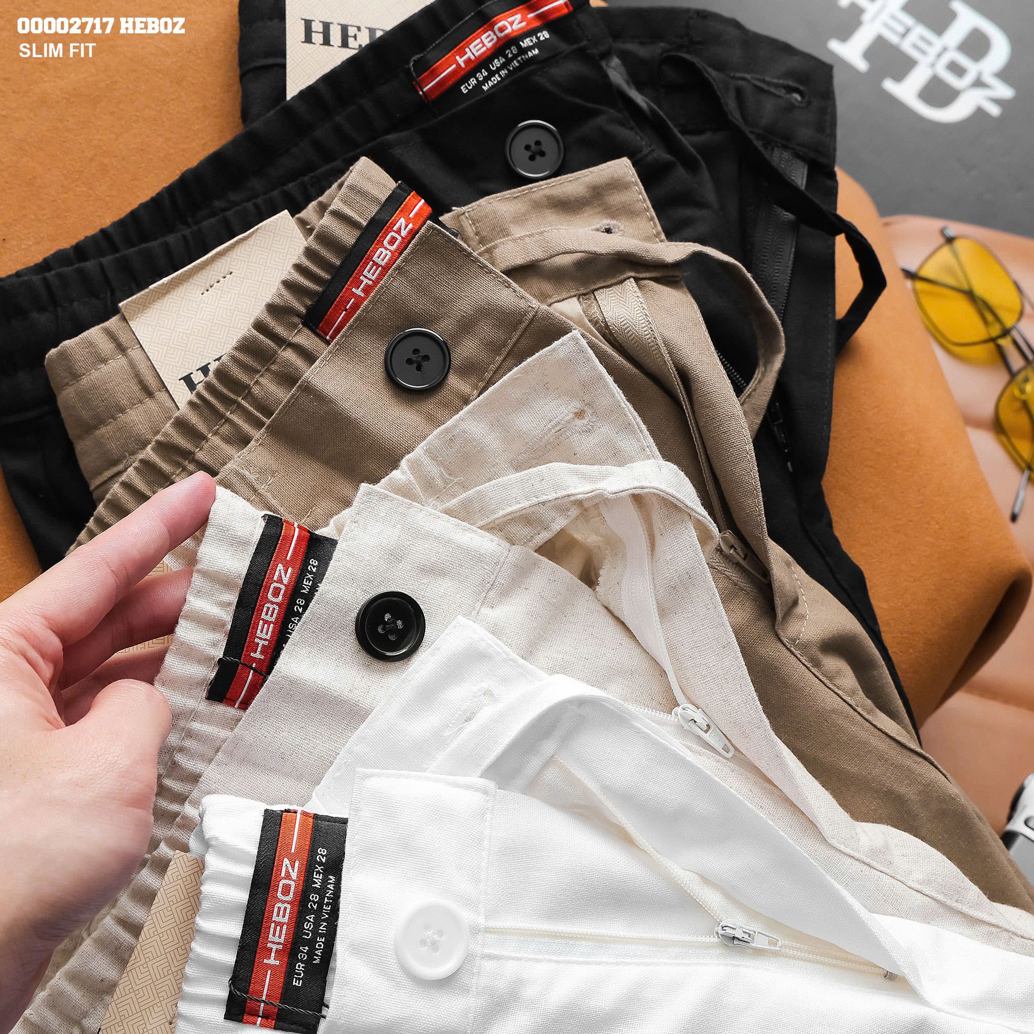 Quần short nam Heboz linen 4M - 00002717