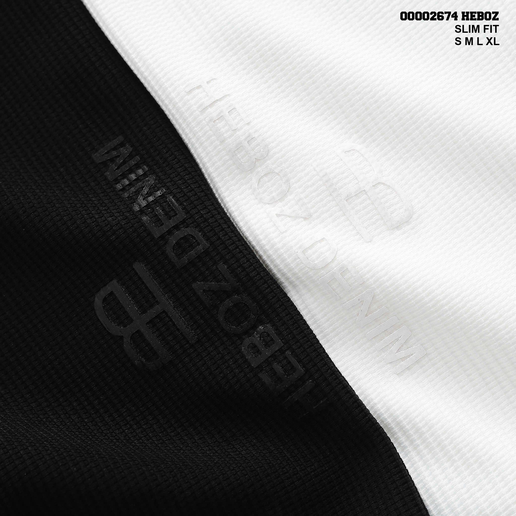 Áo thun nam Heboz cotton gân 2M - 00002674