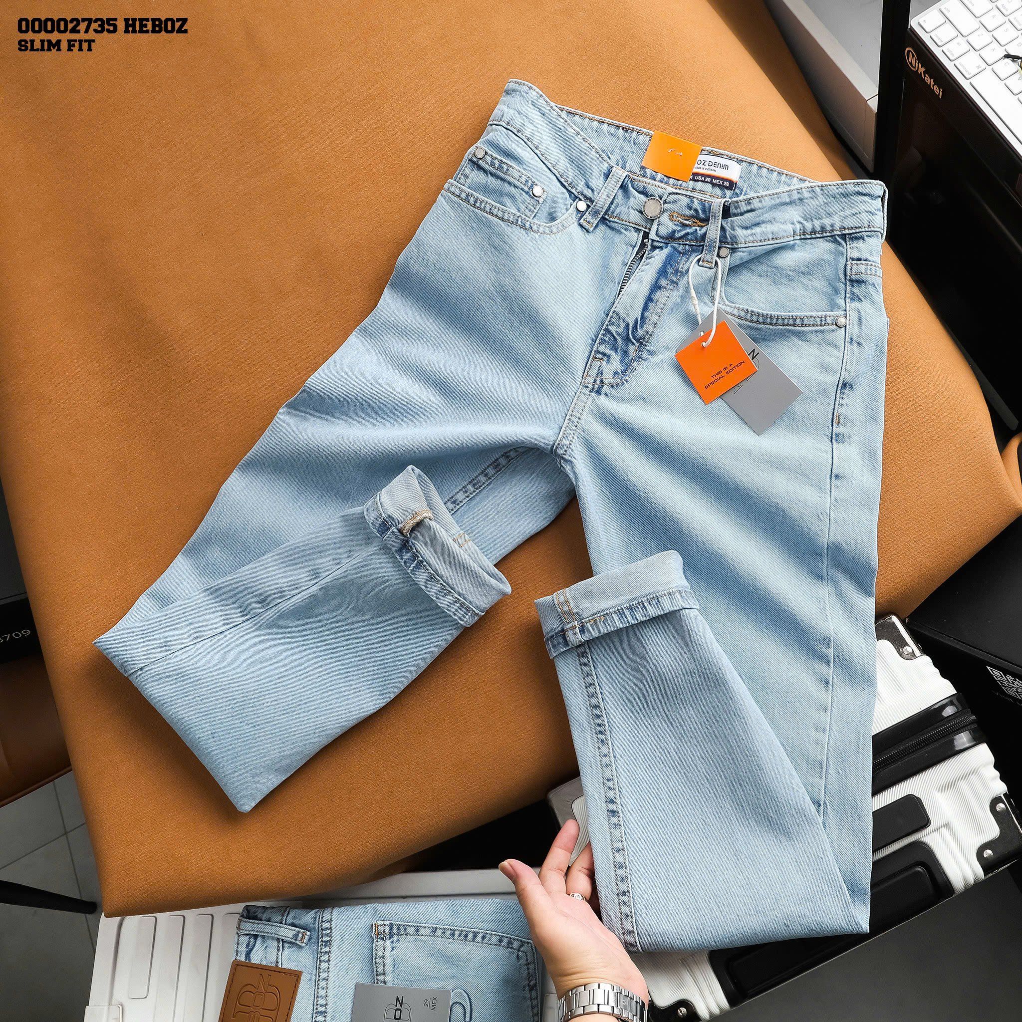 Quần jean nam Heboz air slim D038 - 00002735