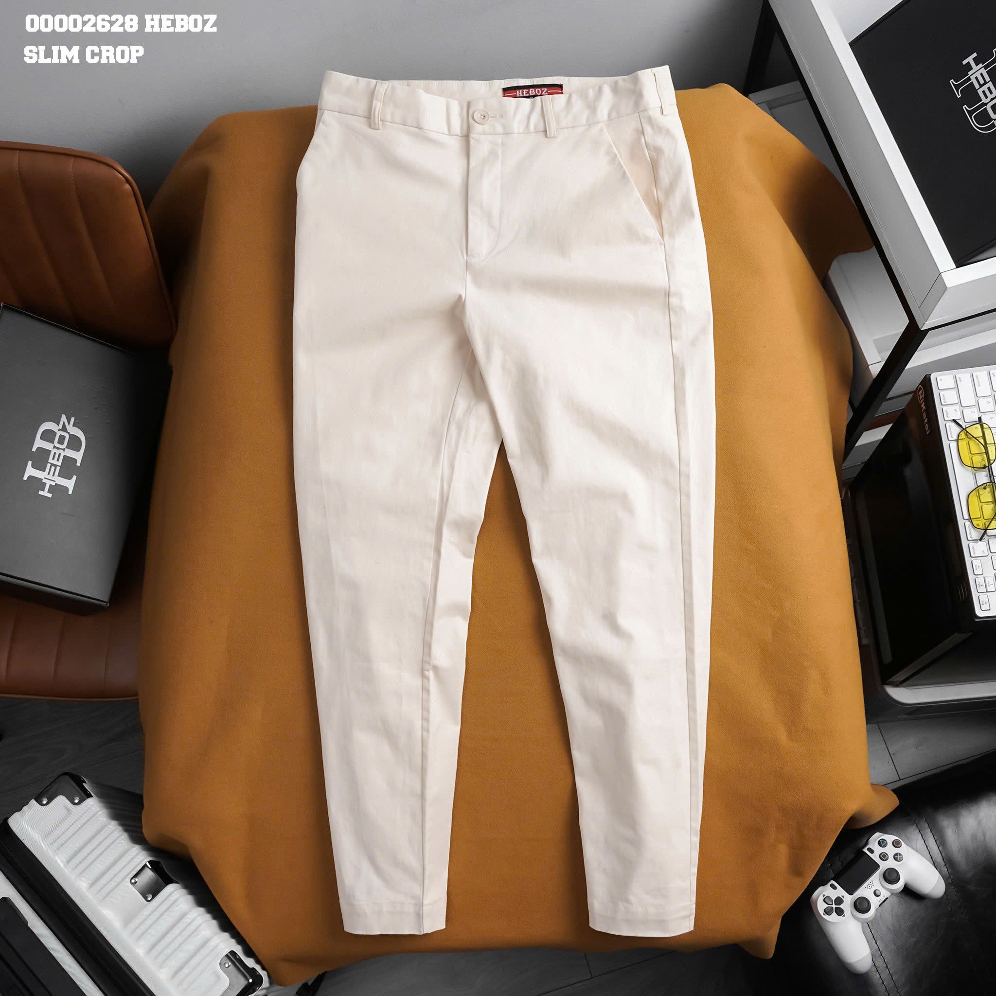 Quần kaki nam Heboz smart dáng slim crop 2M - 00002628