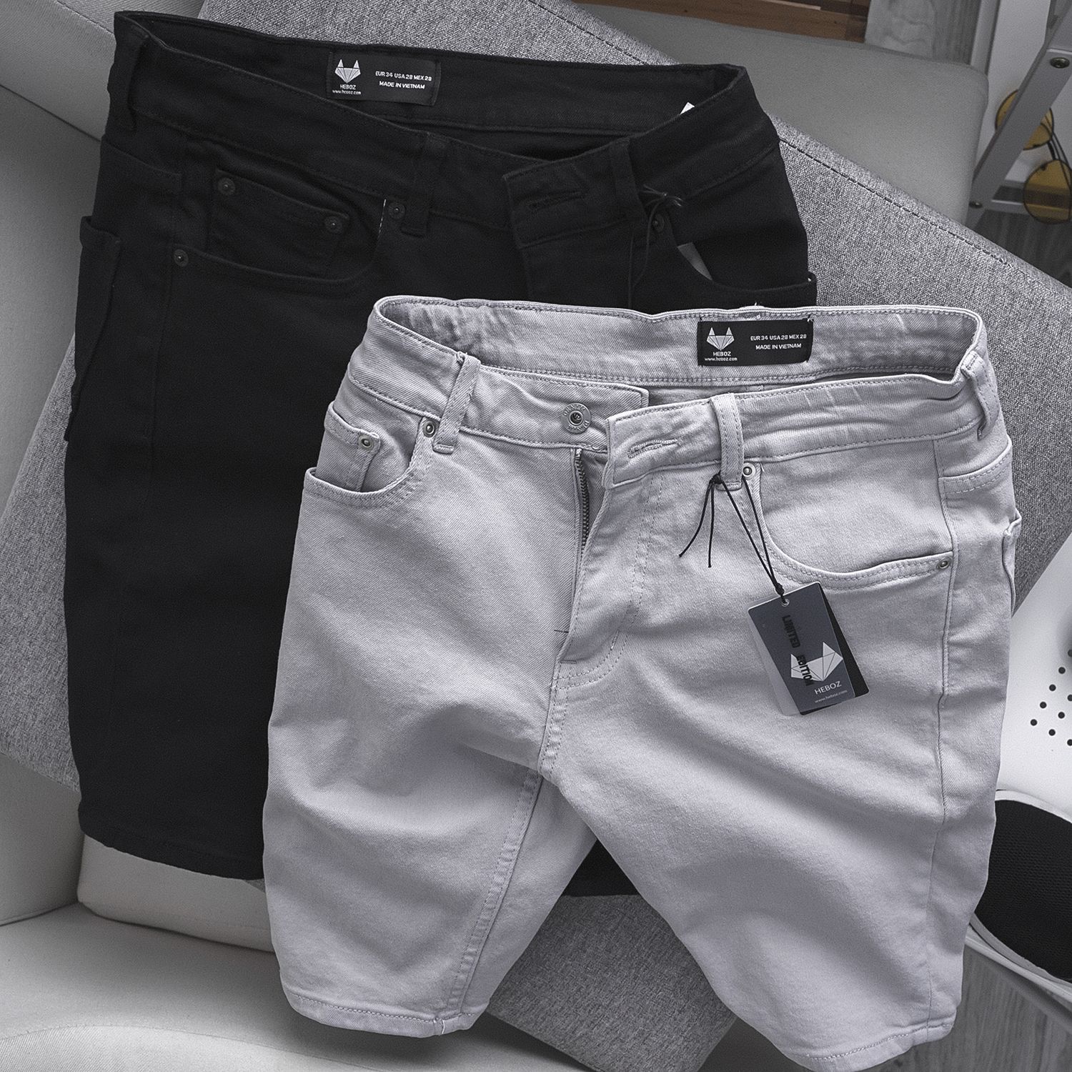 Quần short jean Heboz 5M