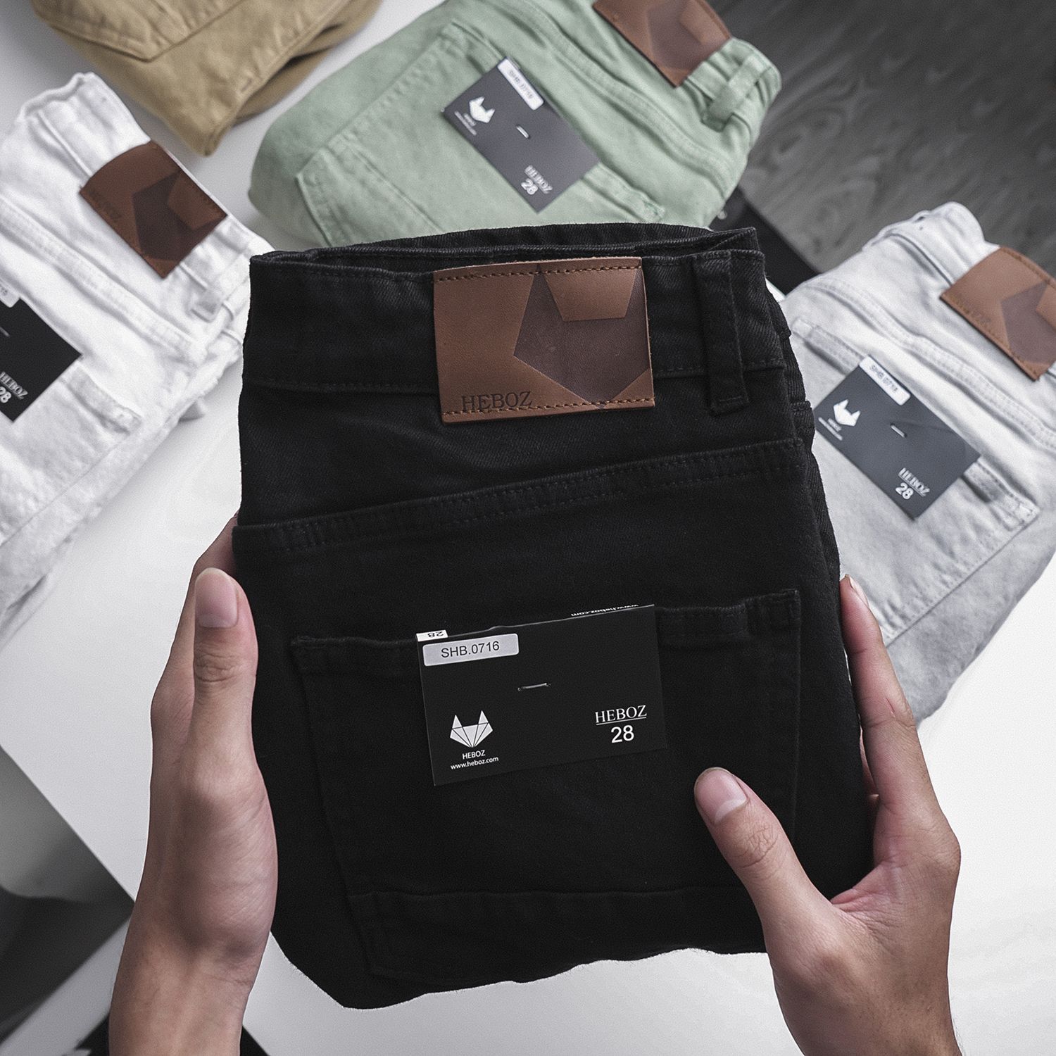 Quần short jean Heboz 5M