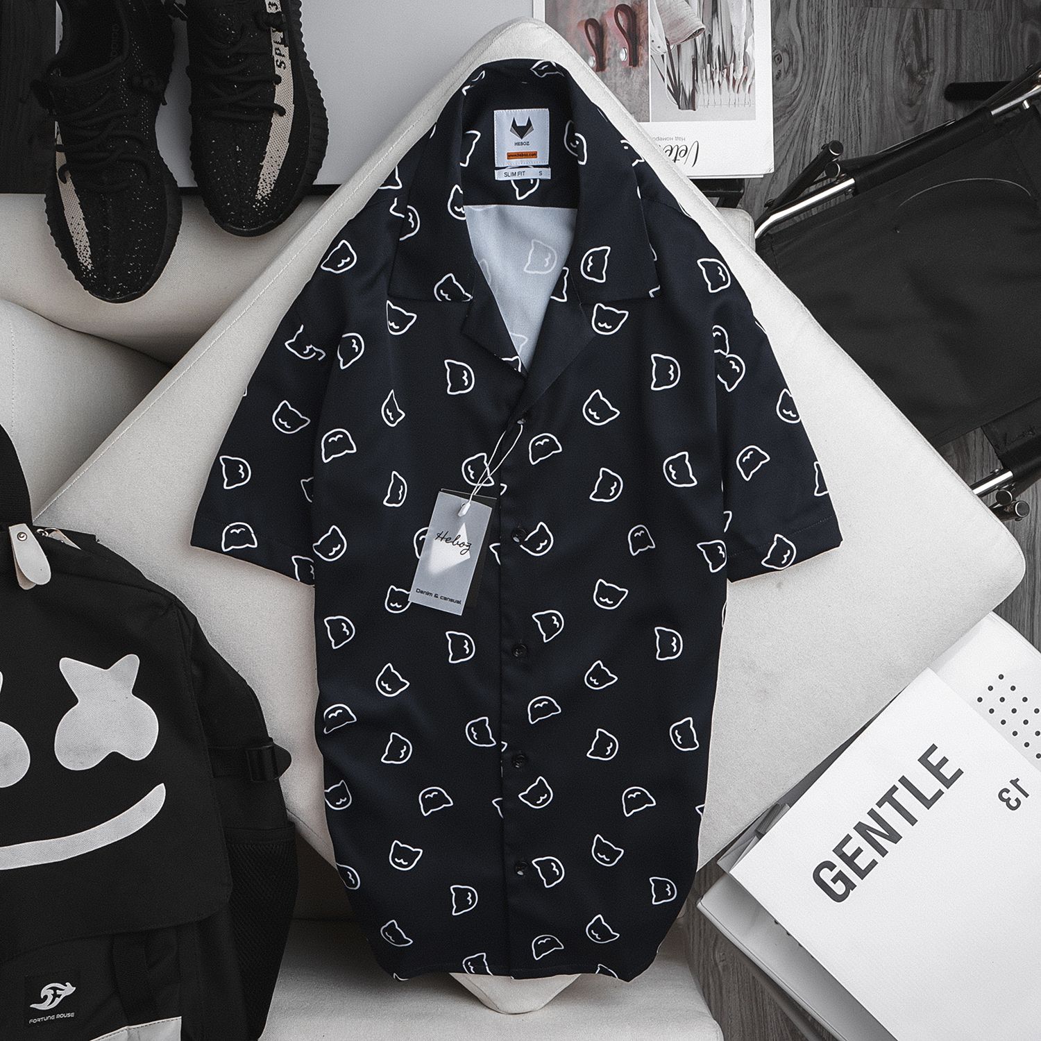 Áo sơ mi ngắn tay pijama Heboz 2M