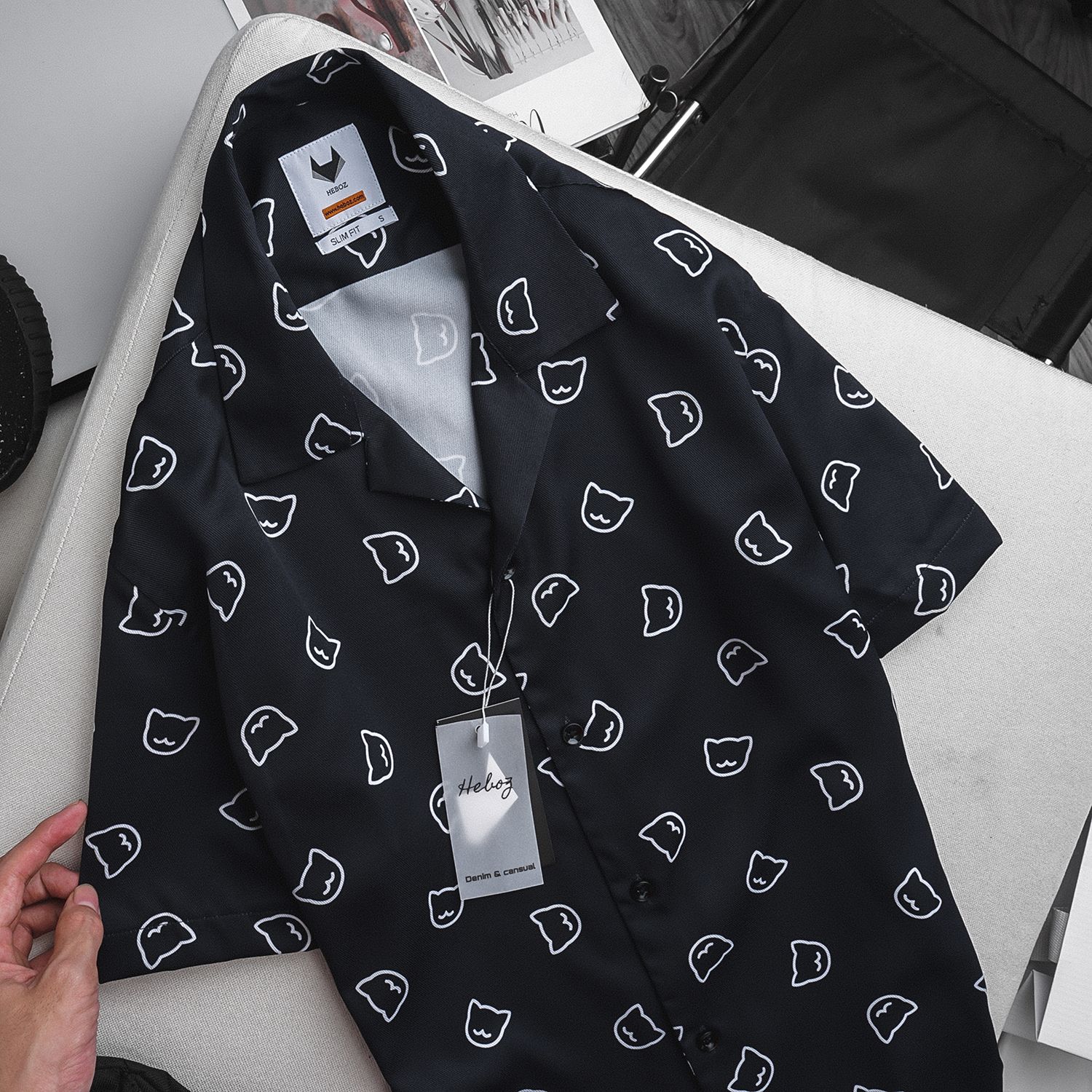 Áo sơ mi ngắn tay pijama Heboz 2M