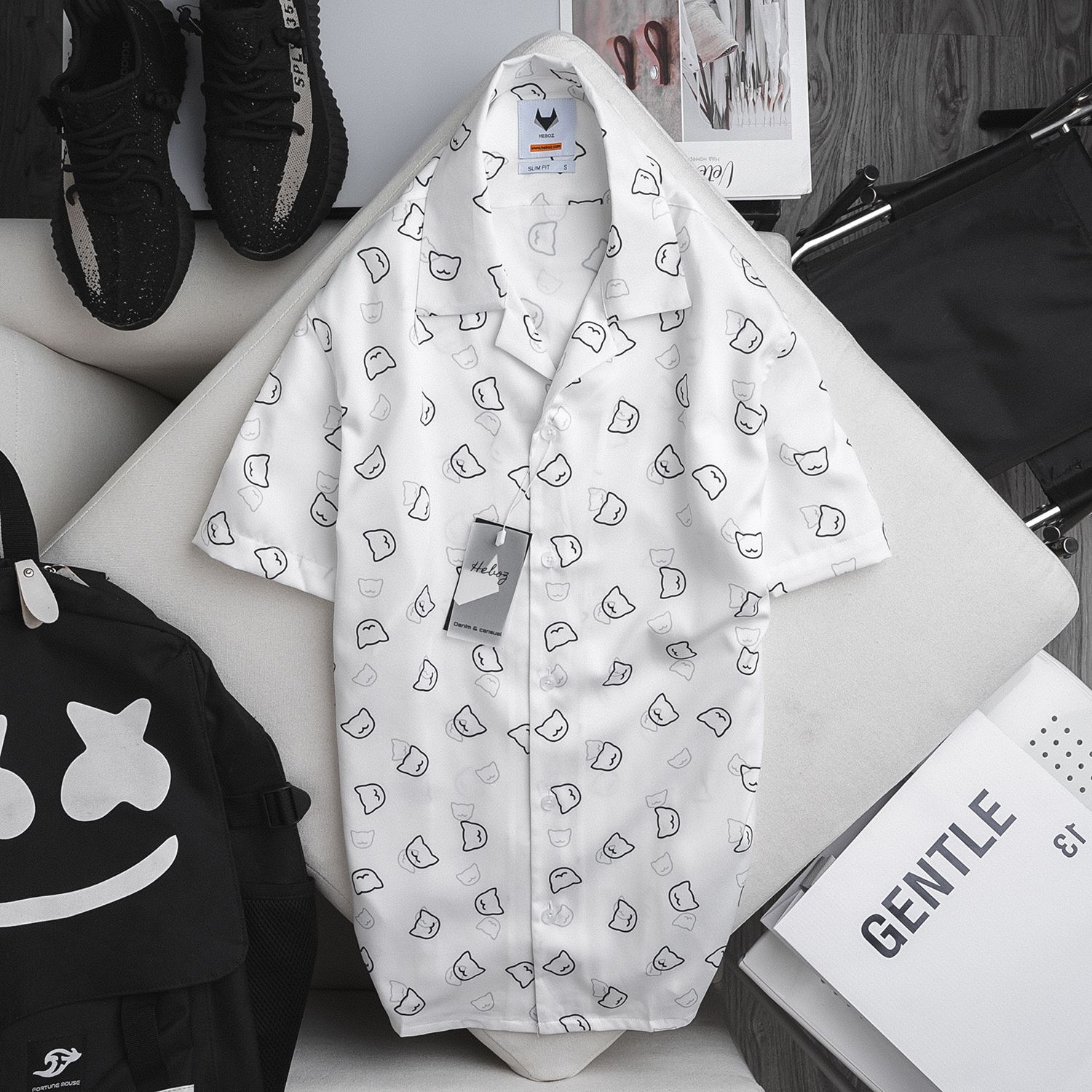 Áo sơ mi ngắn tay pijama Heboz 2M