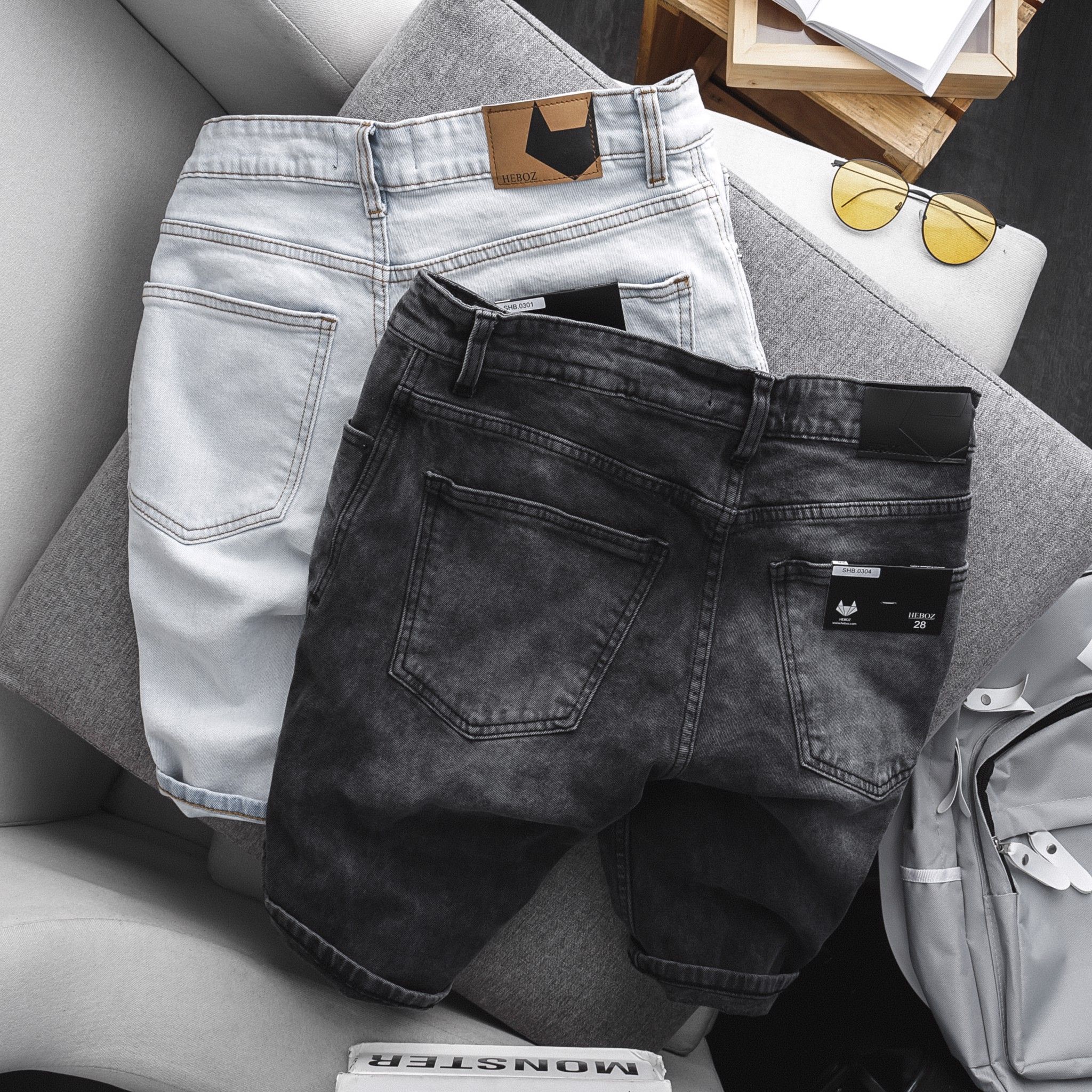 Quần short jean Heboz 4M