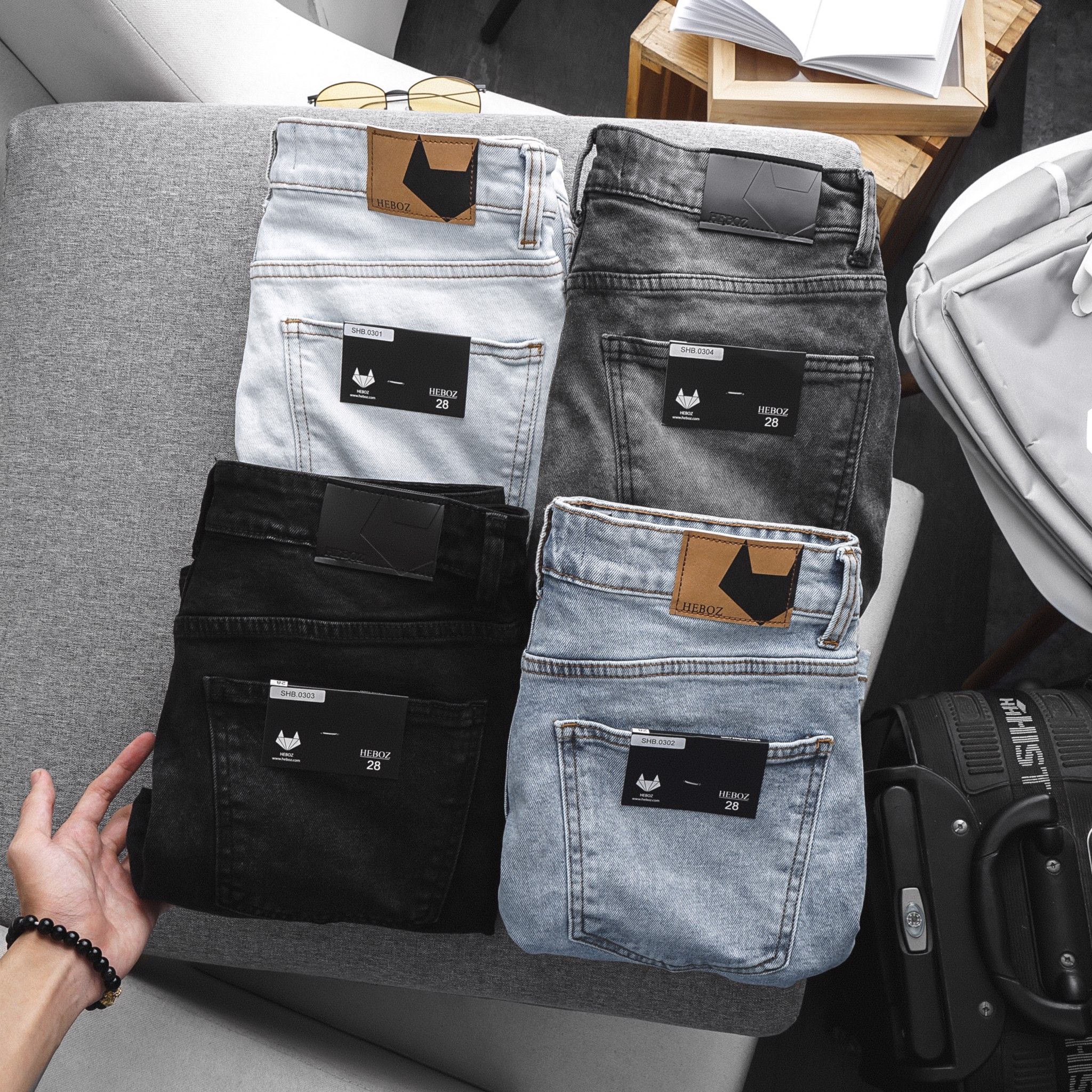 Quần short jean Heboz 4M