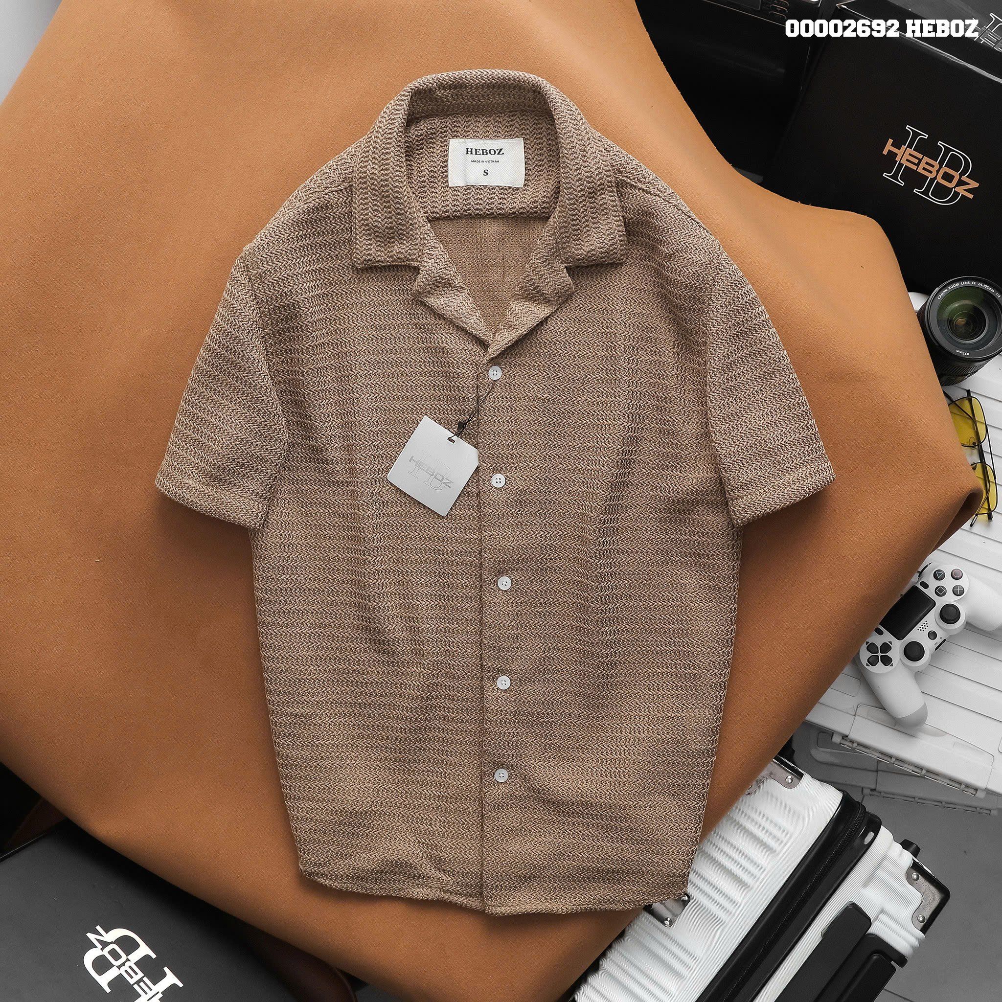 Áo sơ mi nam Heboz pijama vải dệt 3M - 00002692