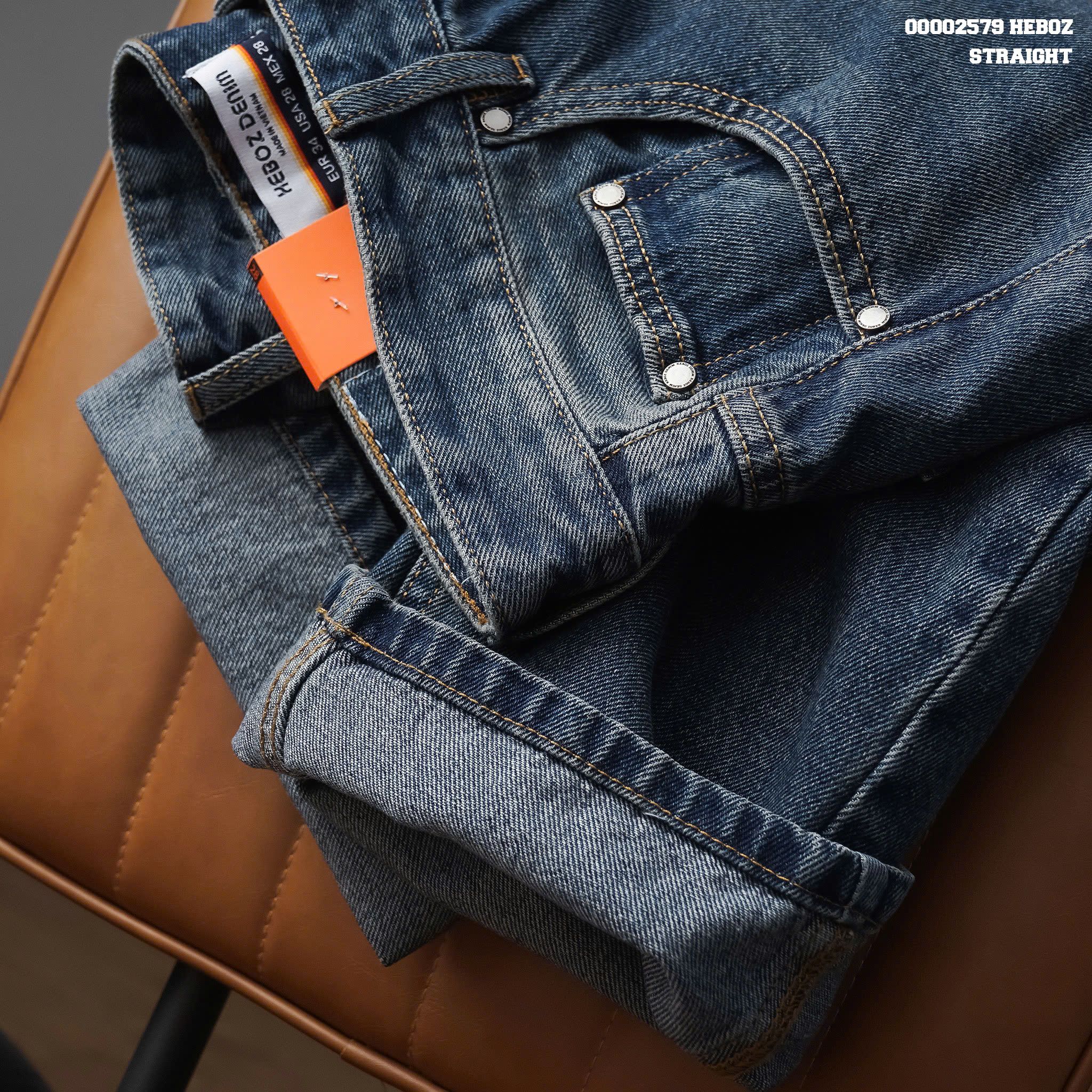 Quần jean suông Heboz D002(XANH ĐẬM) - 00002579